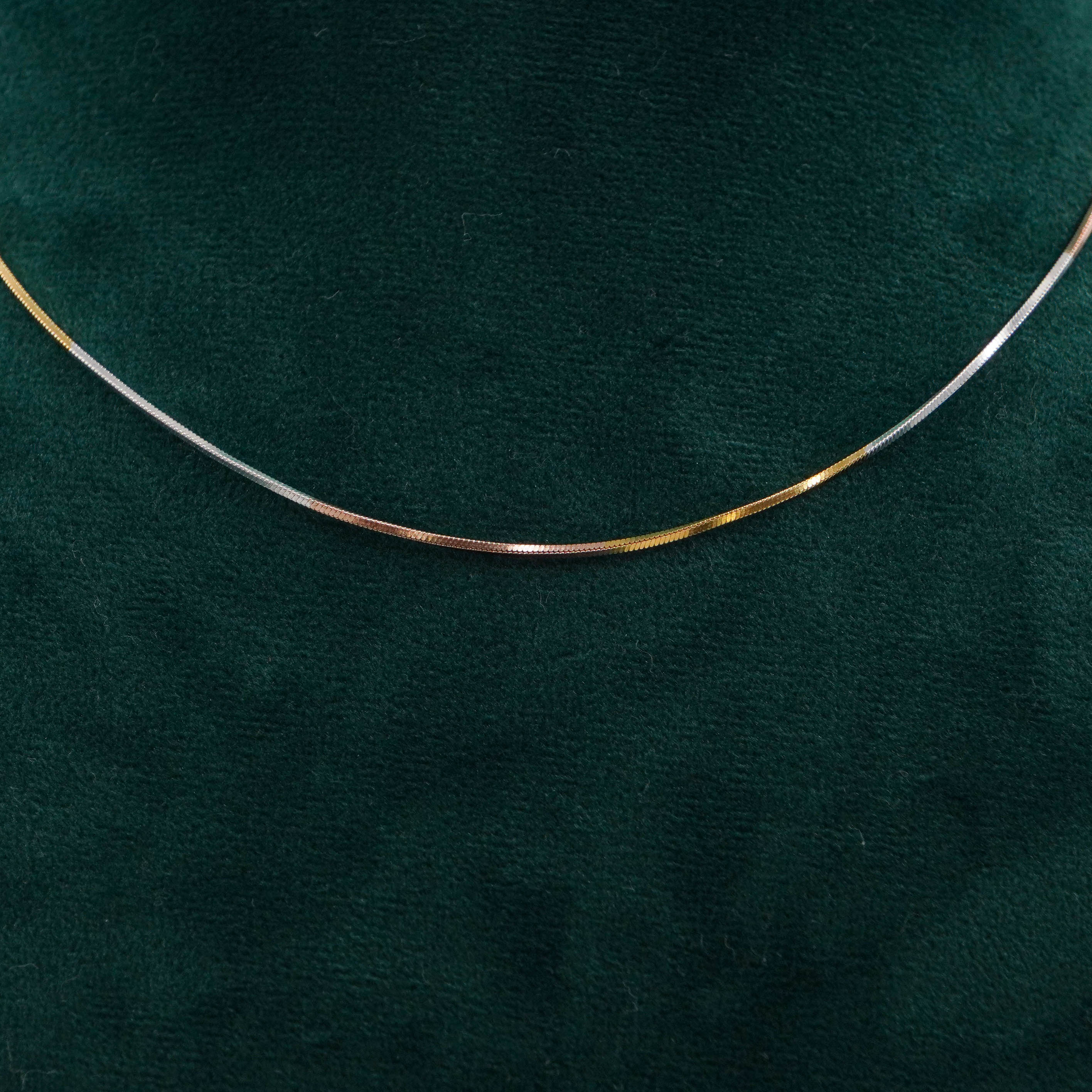 Raag Silver Jewellery Basheerbagh - Tri-color Herringbone Necklace