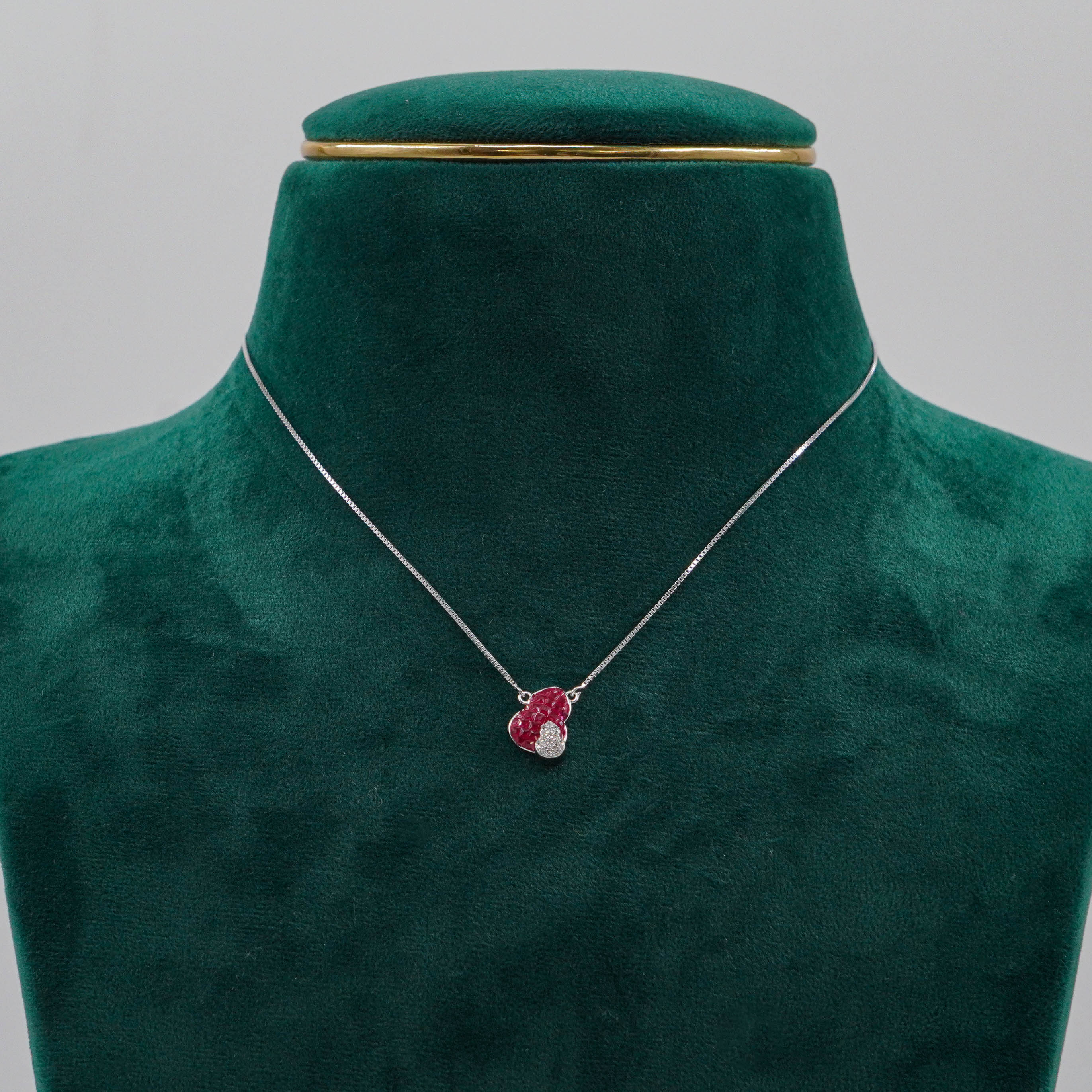 Raag Silver Jewellery Basheerbagh - Charm Heart Necklace Set