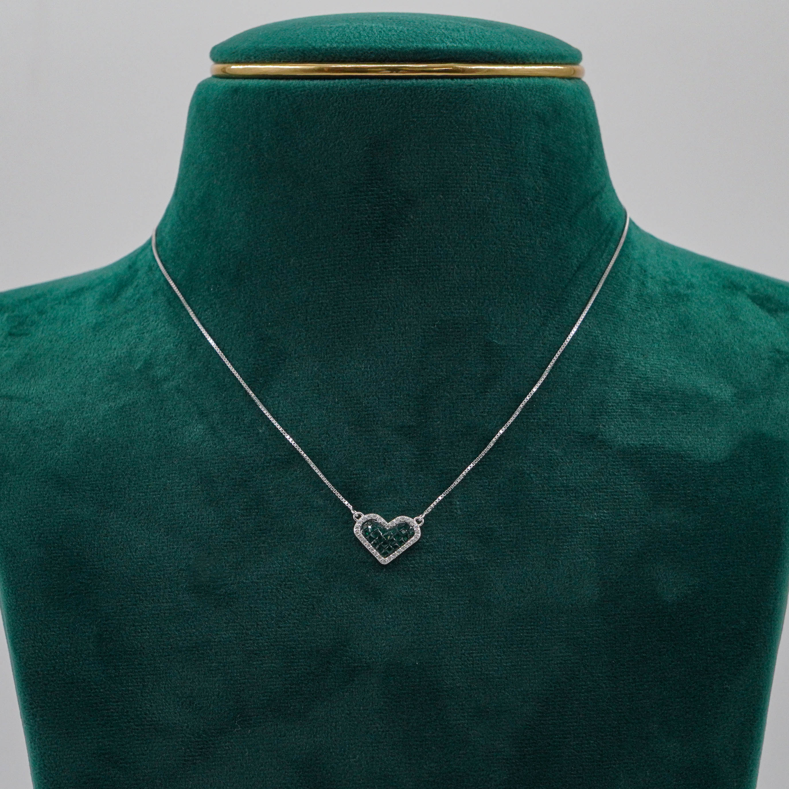 Raag Silver Jewellery Basheerbagh - Silver Heart Necklace Earrings Set