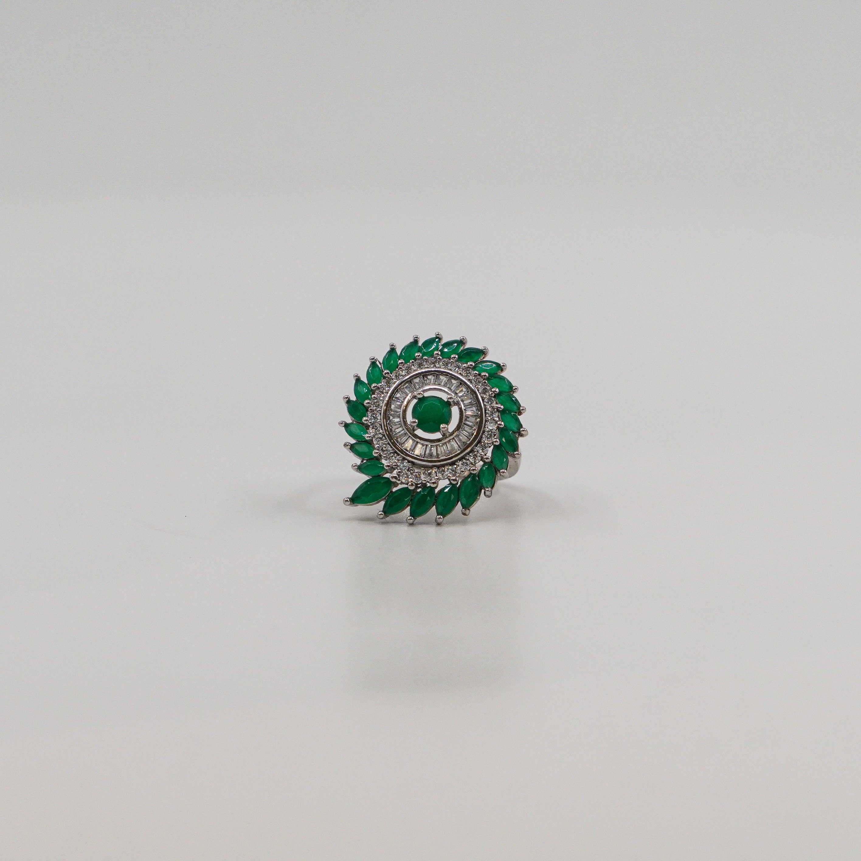 Emerald Leaf Ring