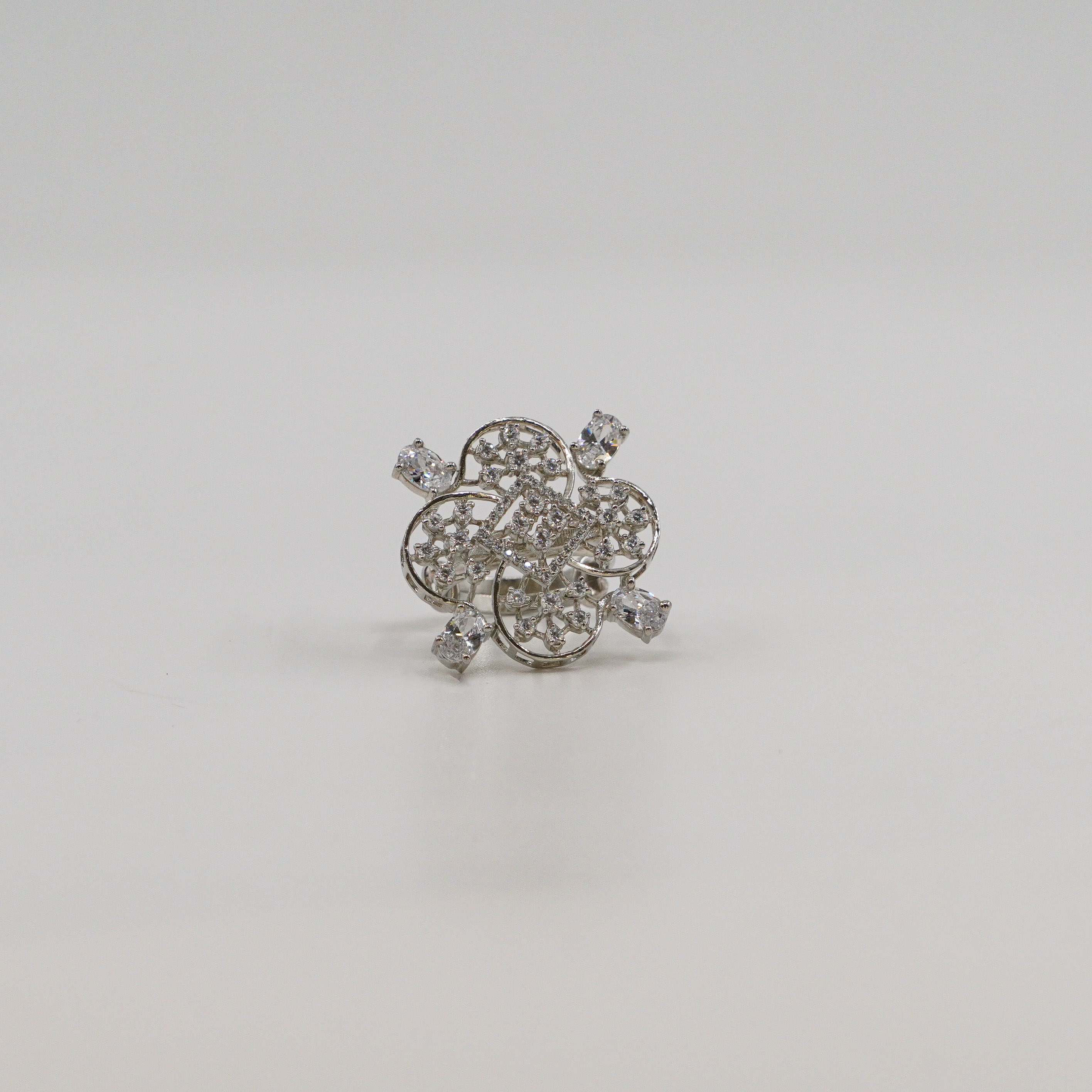 Floral CZ Ring