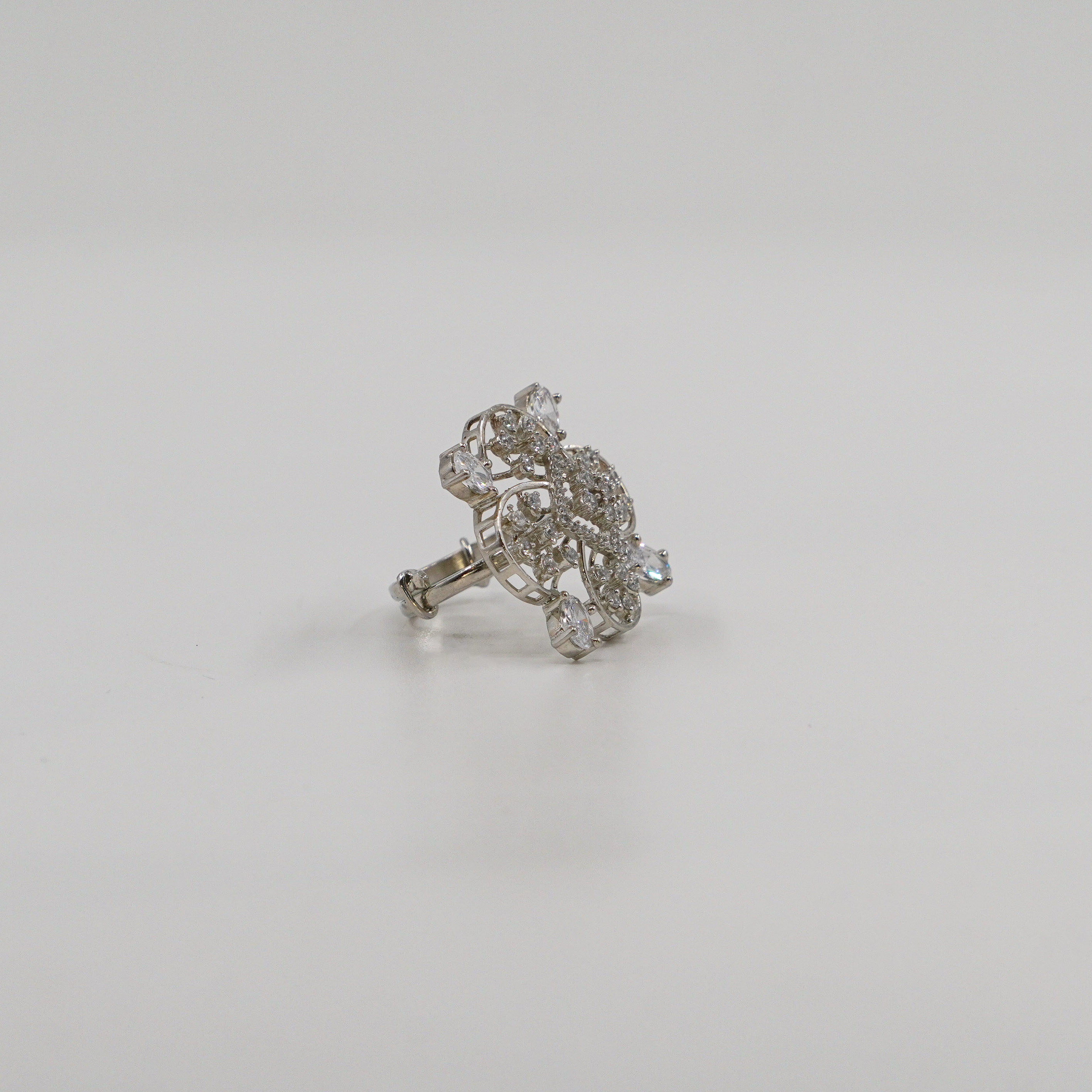 Floral CZ Ring