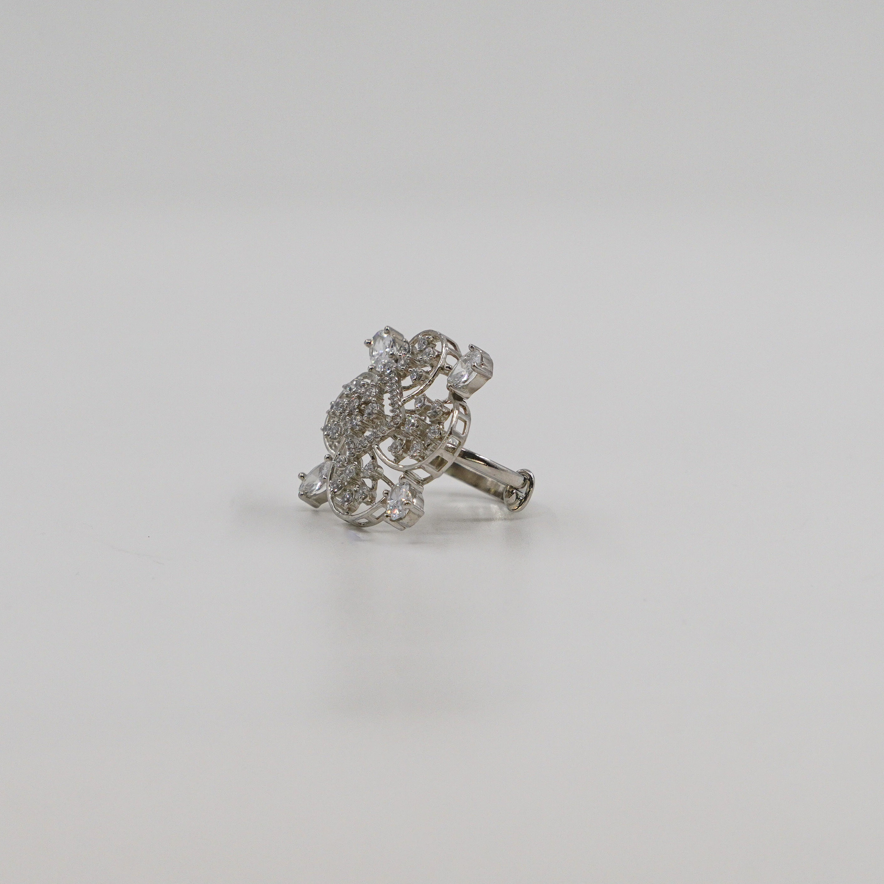 Floral CZ Ring