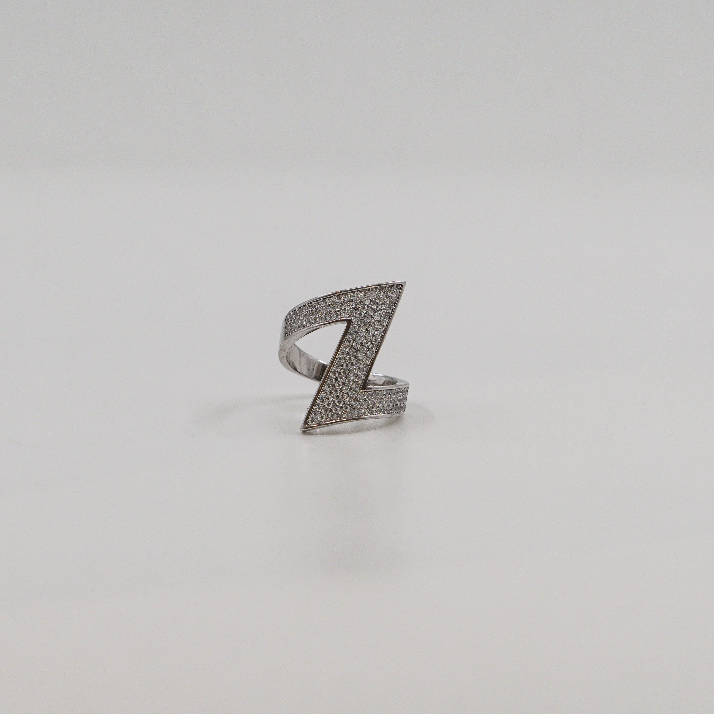 Zigzag CZ Ring