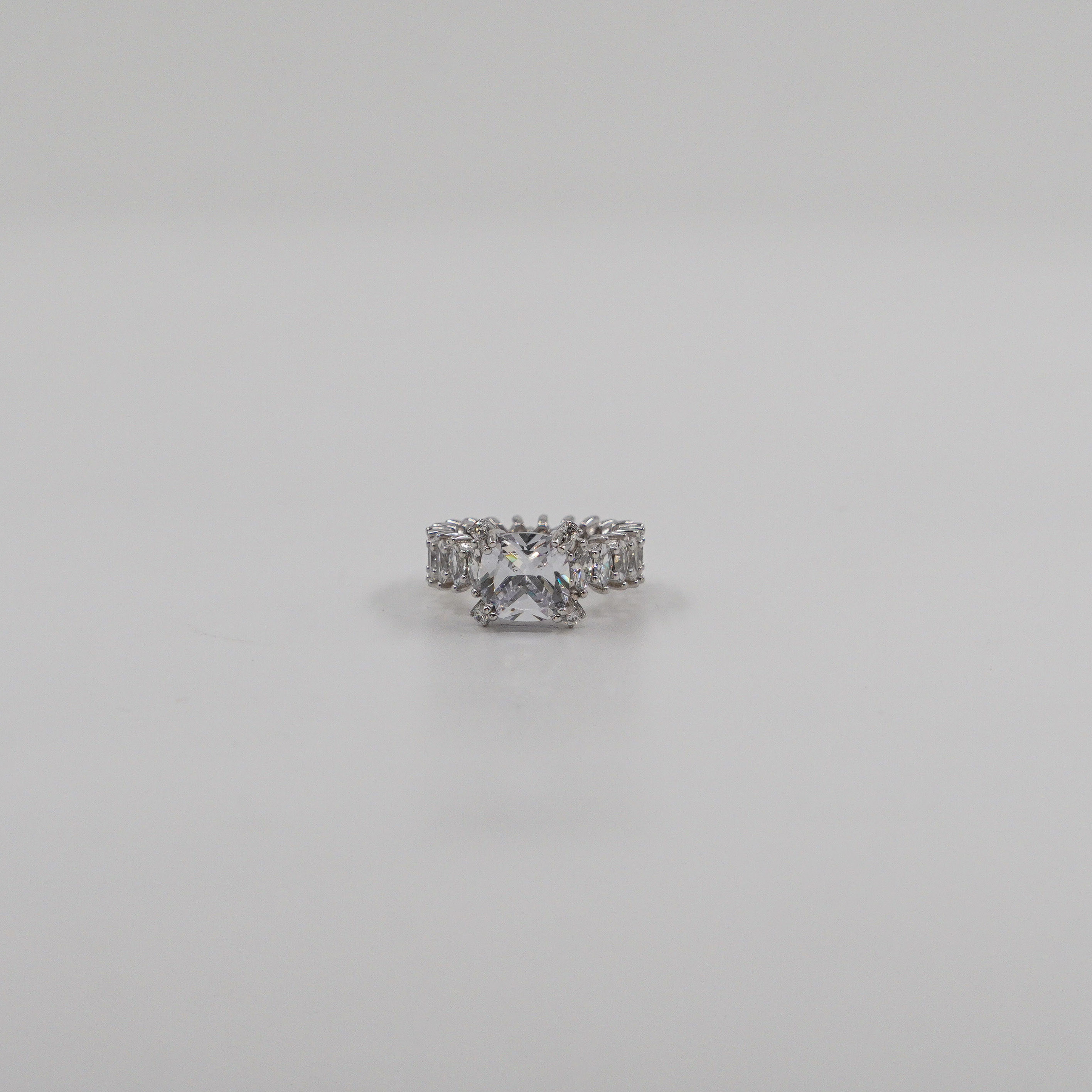 Cushion Cut CZ Ring