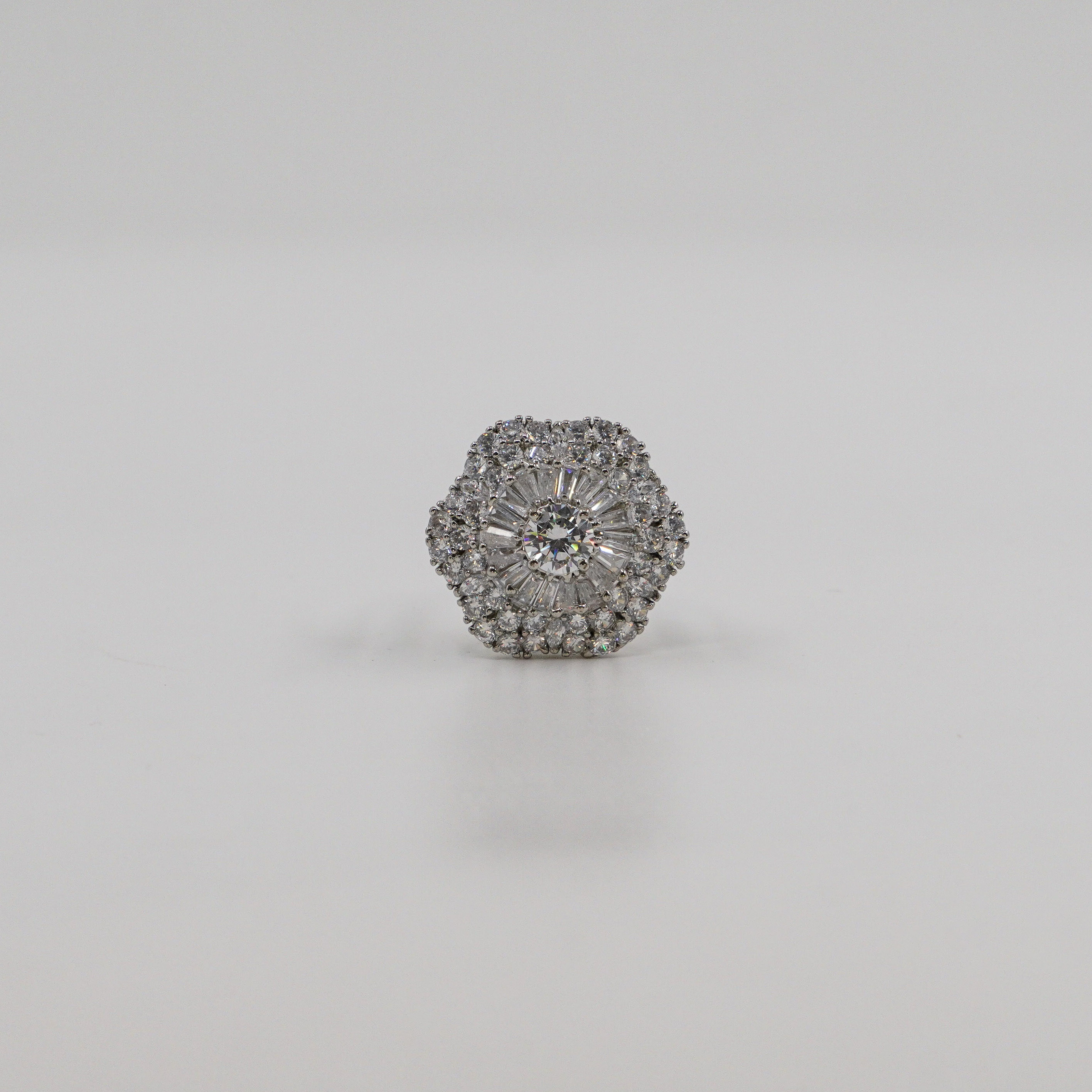 Floral Cluster CZ Ring