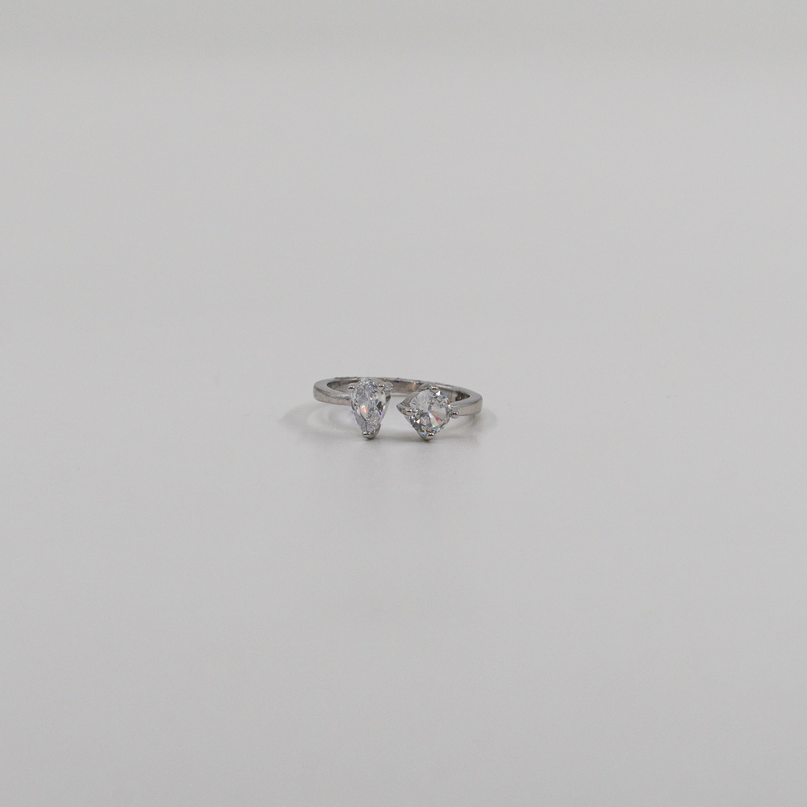 Two Stone Bypass Ring