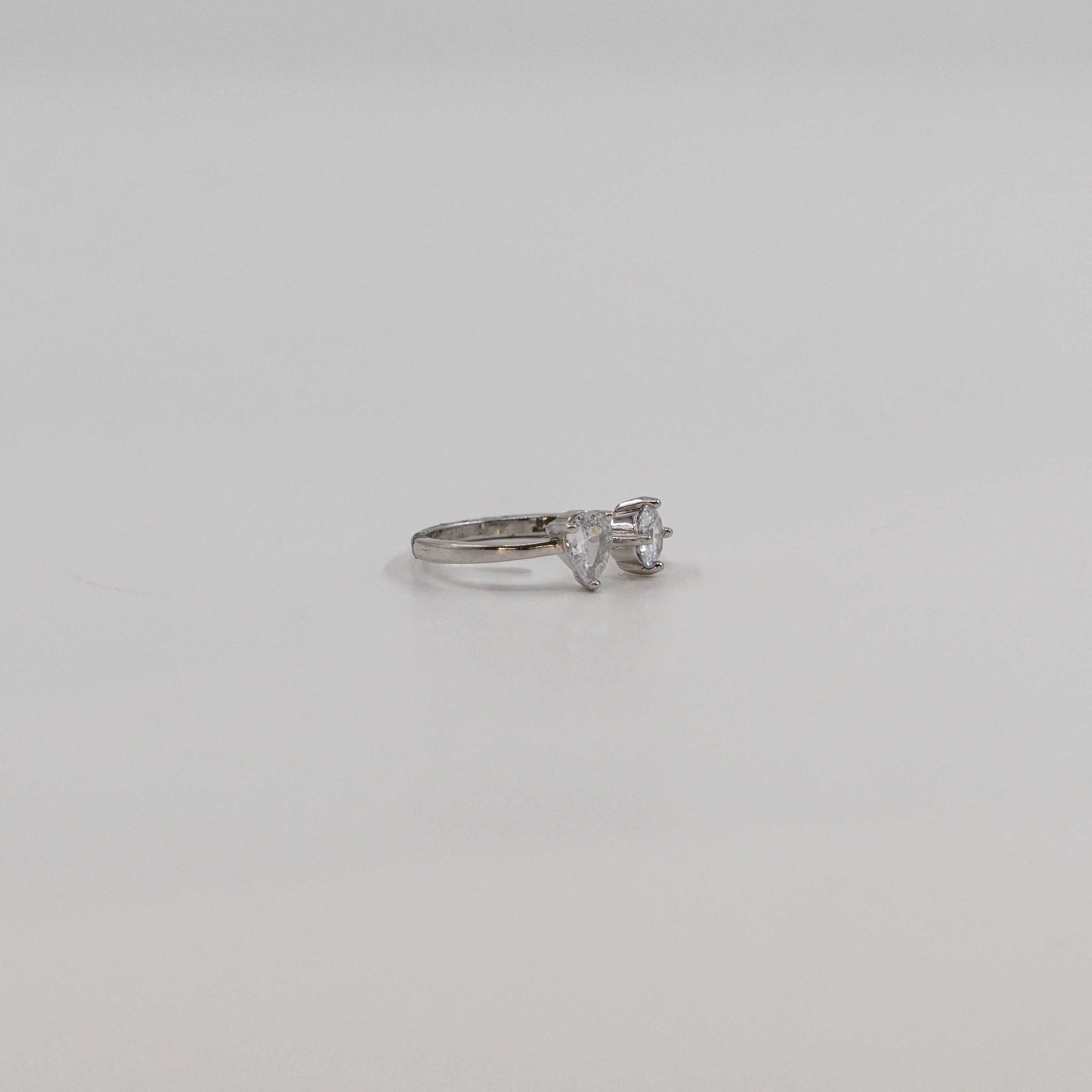 Two Stone Bypass Ring