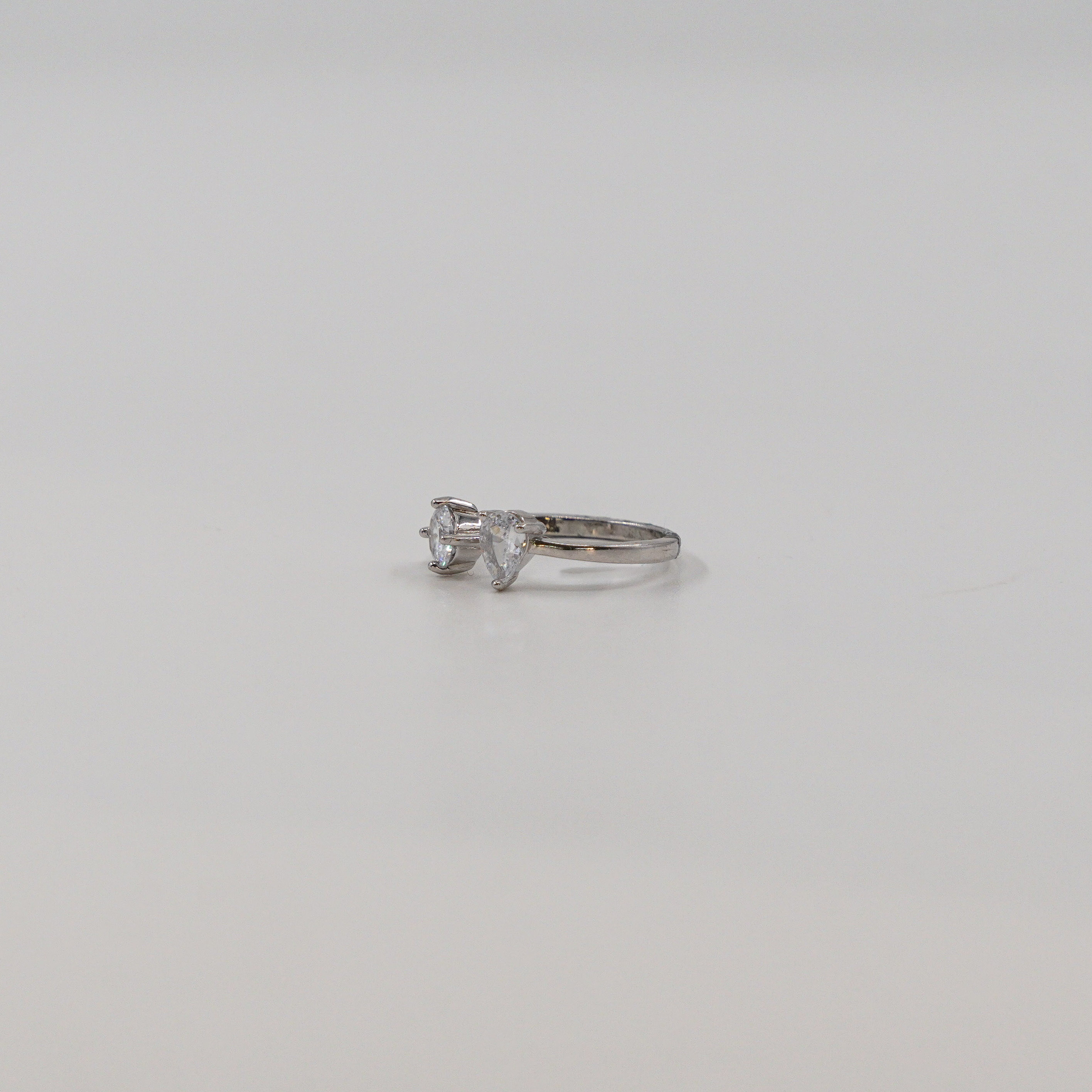 Two Stone Bypass Ring
