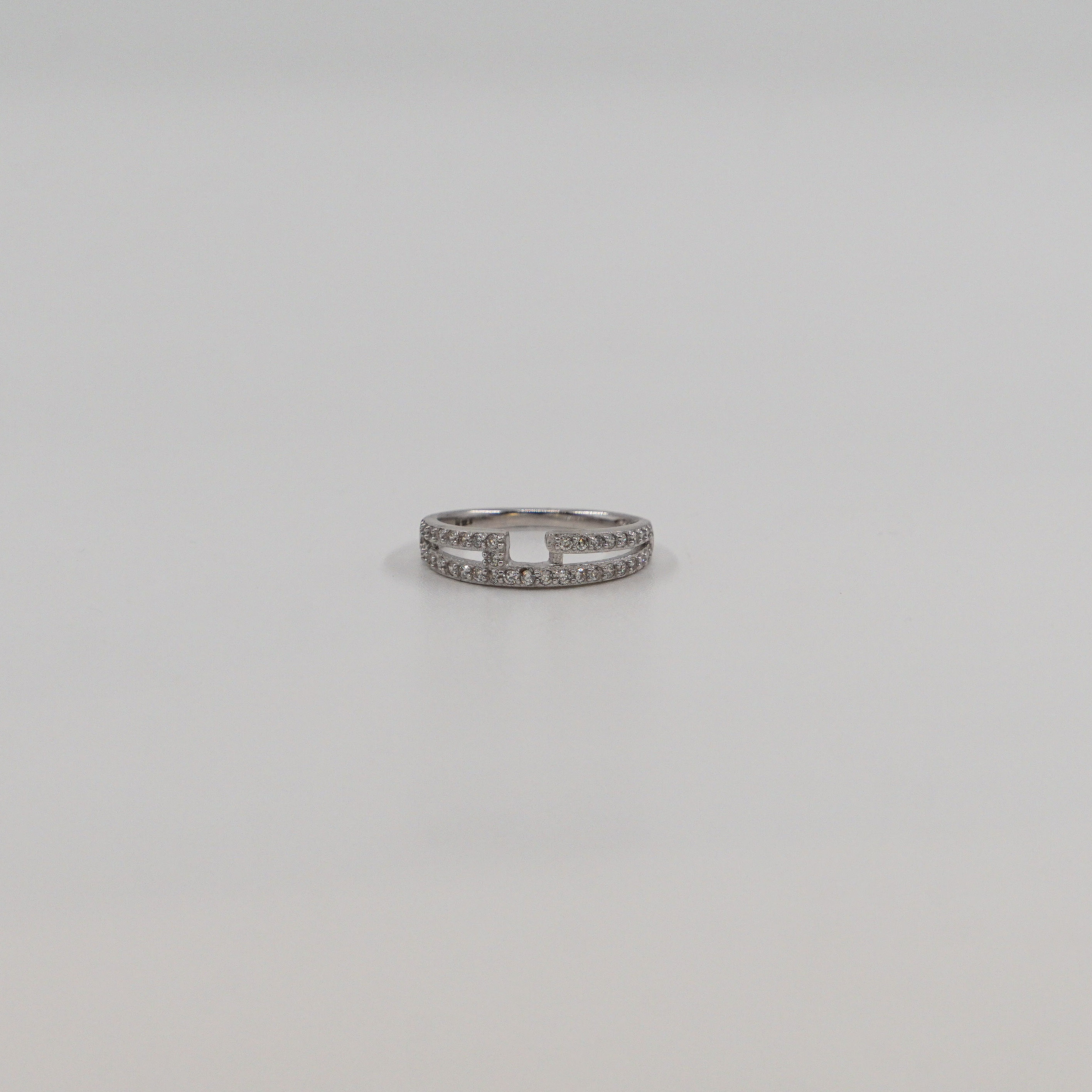 Double Band CZ Ring