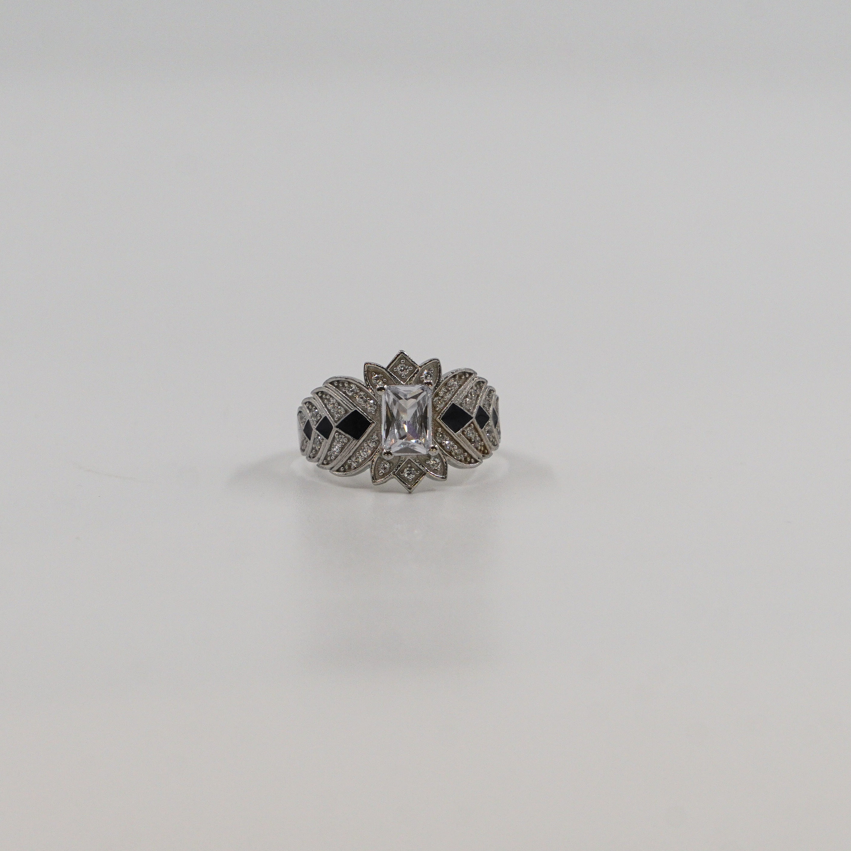 Emerald Cut CZ Ring