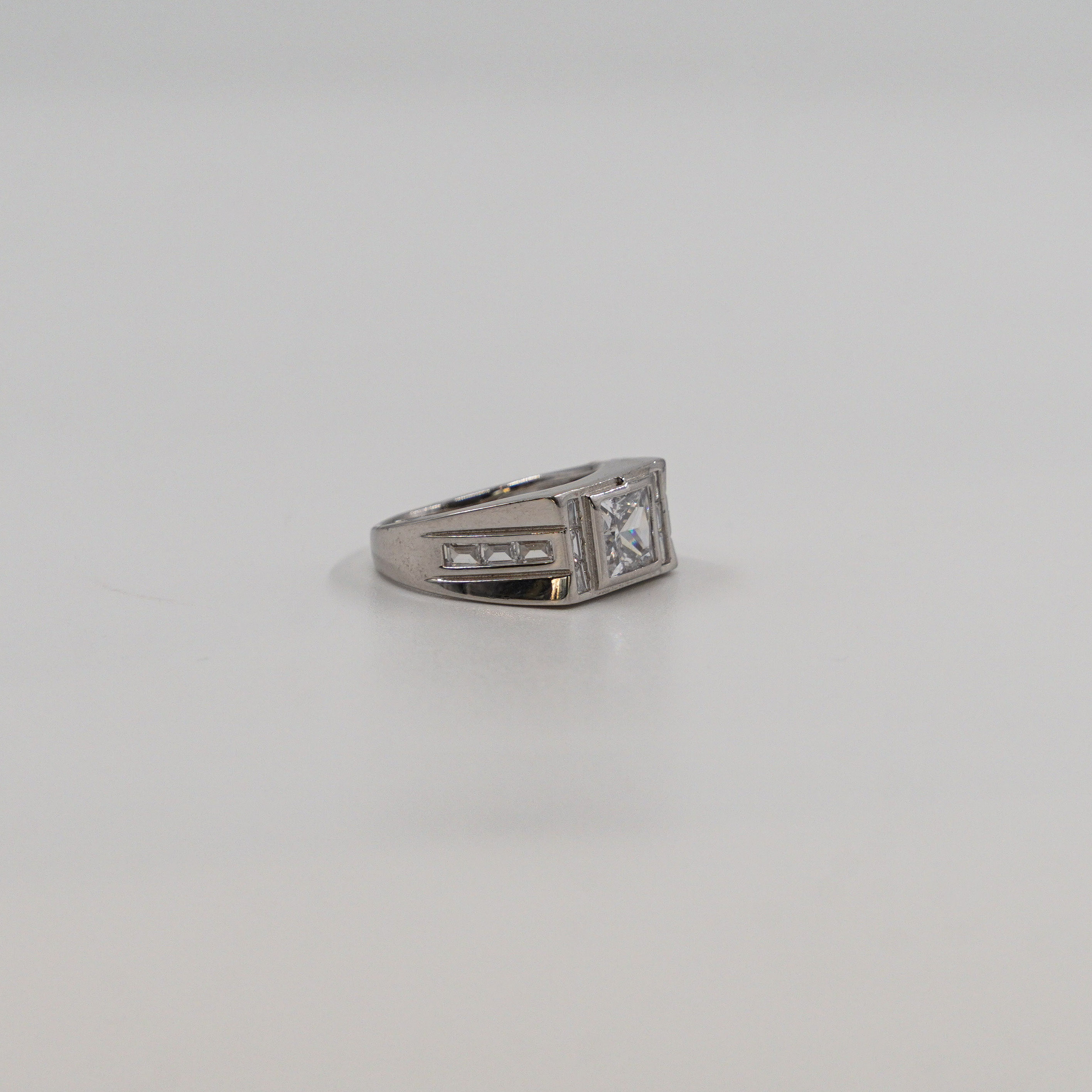 Raag Silver Jewellery Basheerbagh - Princess Cut CZ Ring
