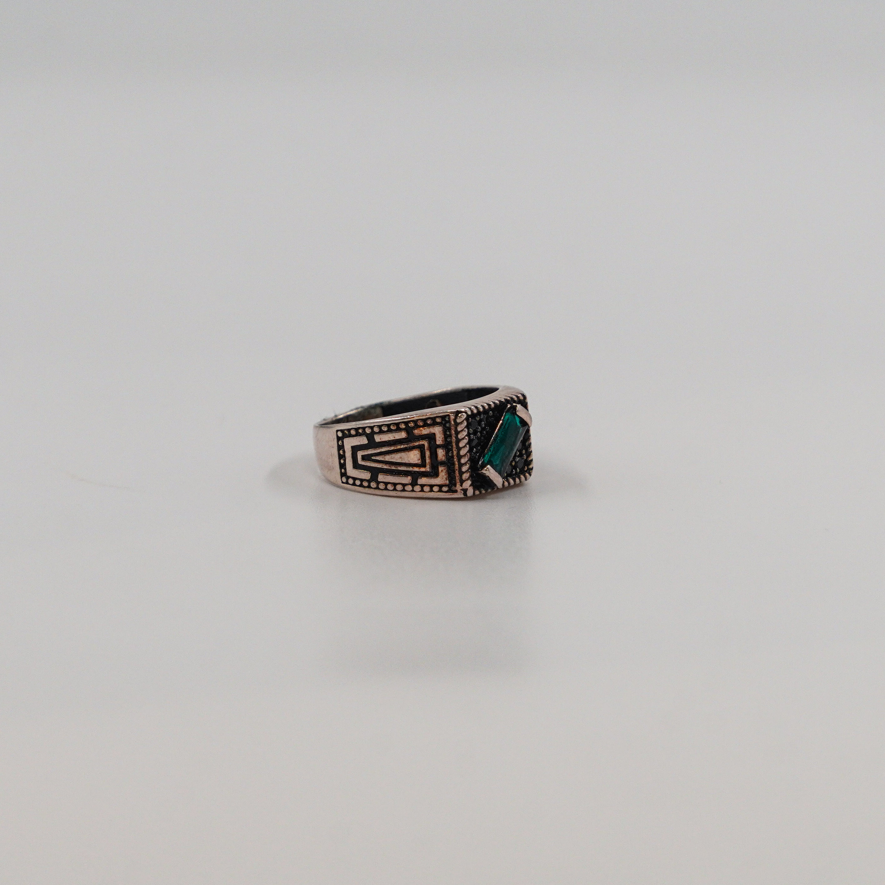 Raag Silver Jewellery Basheerbagh - Emerald Baguette Ring