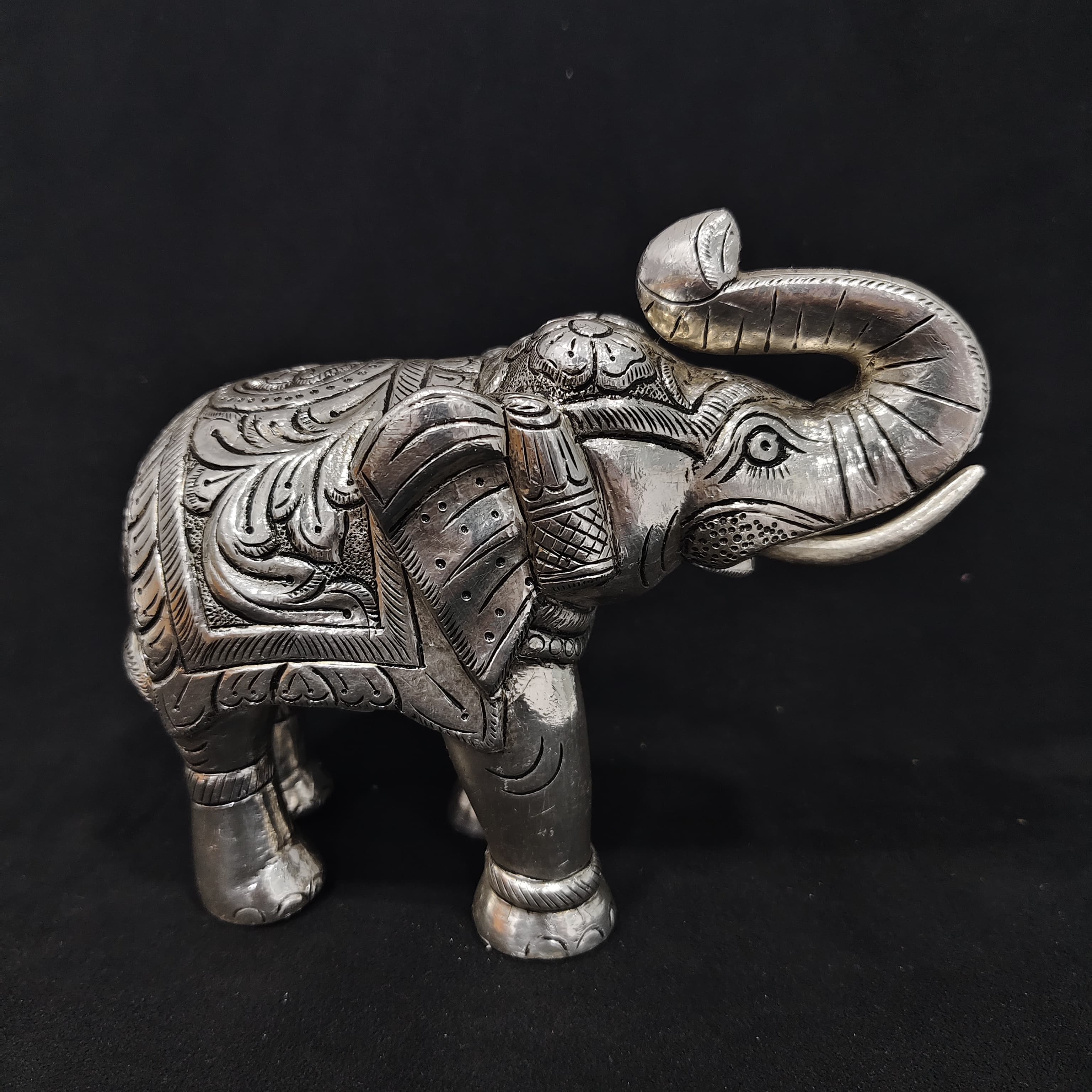 Fancy Antique Silver Elephants