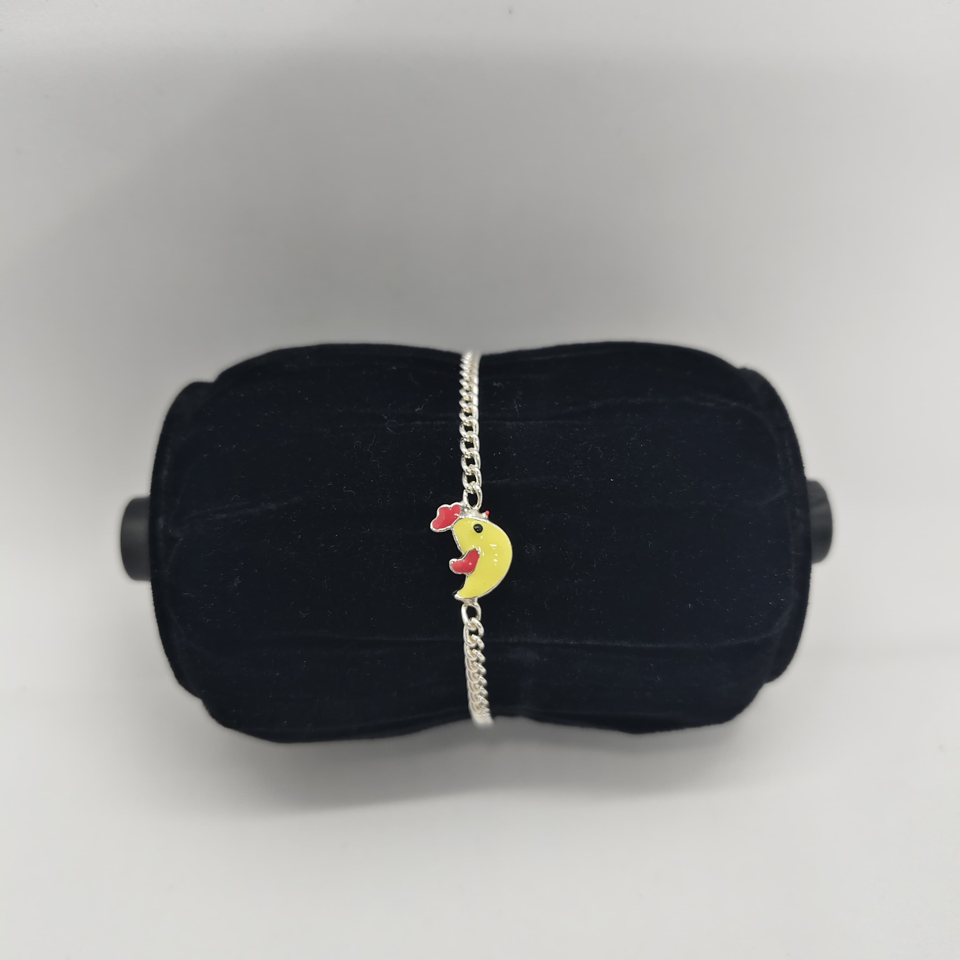 Silver Hen Cartoon Rakhi - Silver Rakhi