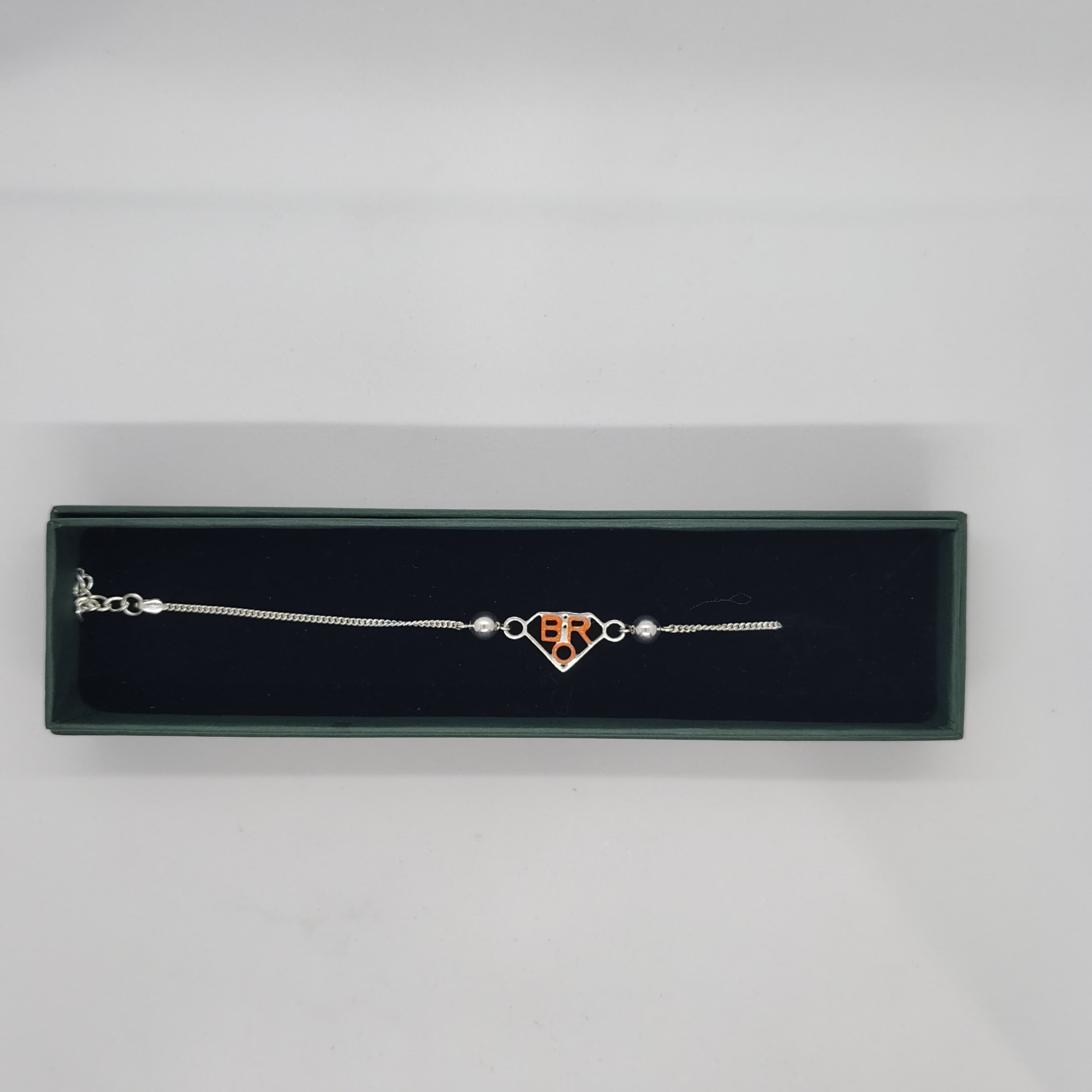 Elegant and Designer Silver Bro Rakhi - Silver Rakhi