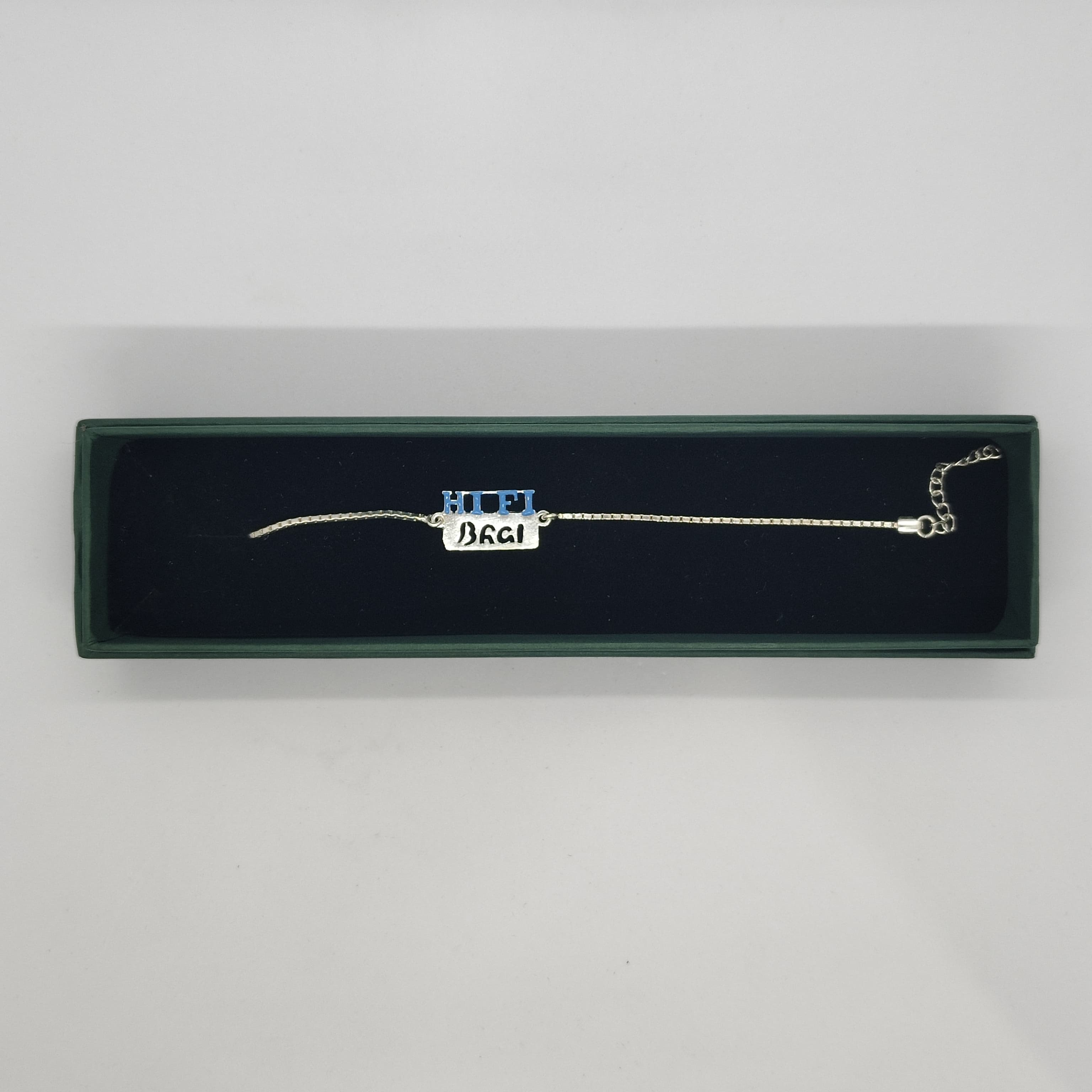 Stylish Silver Square Rakhi - Silver Rakhi