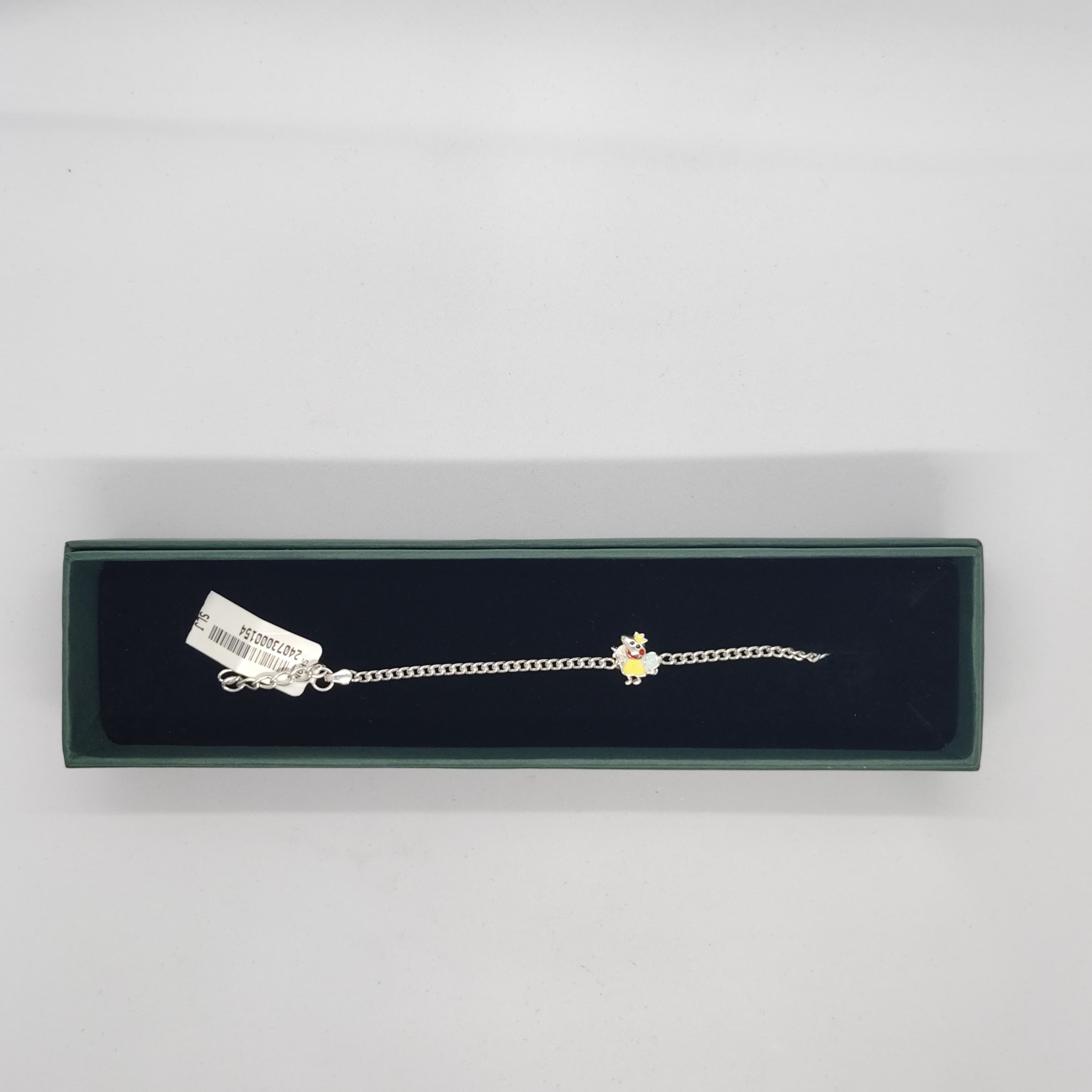 Silver Yellow Cartoon Rakhi - Silver Rakhi