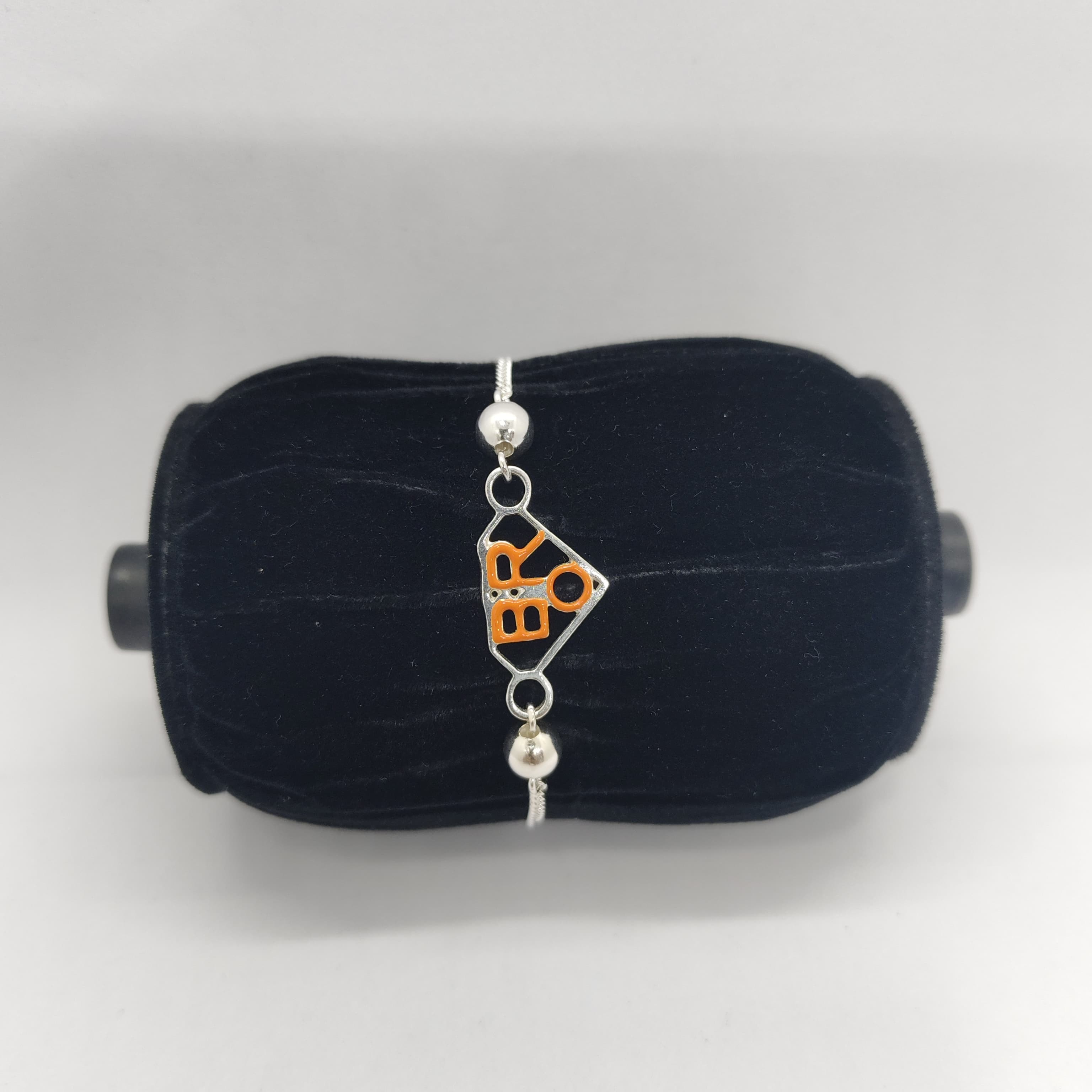 Elegant and Designer Silver Bro Rakhi - Silver Rakhi