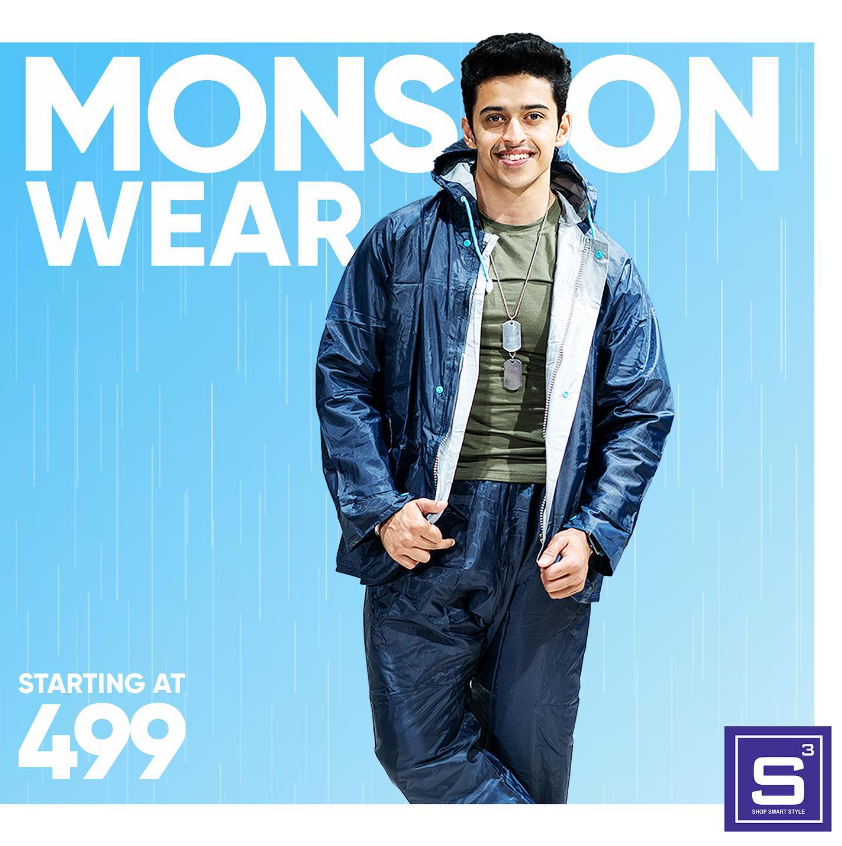 s3marthyd - Men Regular Fit Raincoat with Trousers Set