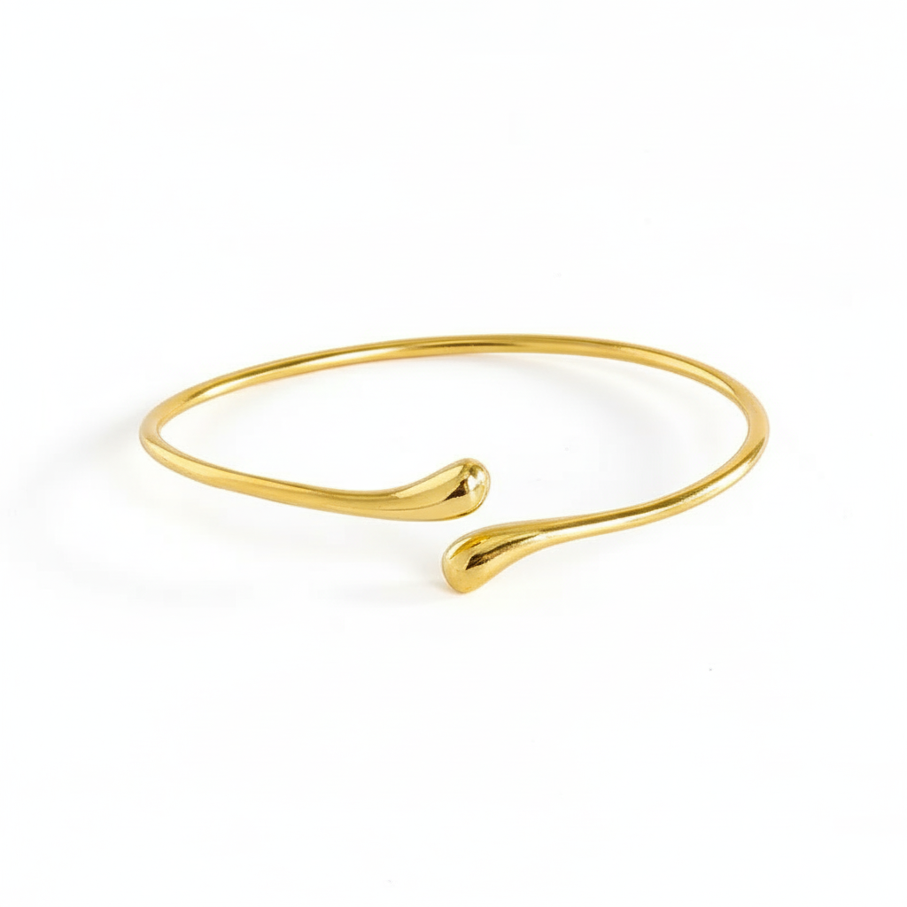 Saachu Bling - Gold Water Drop Open Bracelet