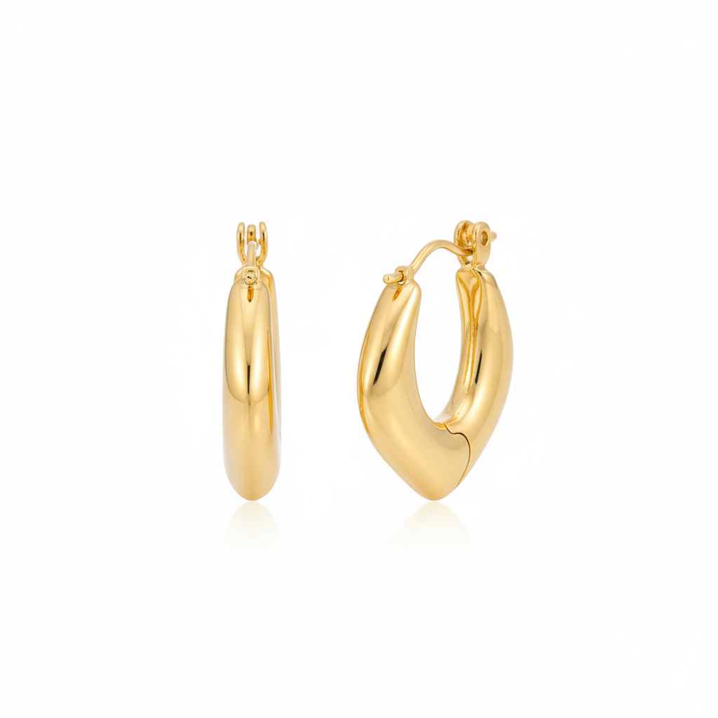 Saachu Bling - U Shape Anti Tarnish Hoop Earrings