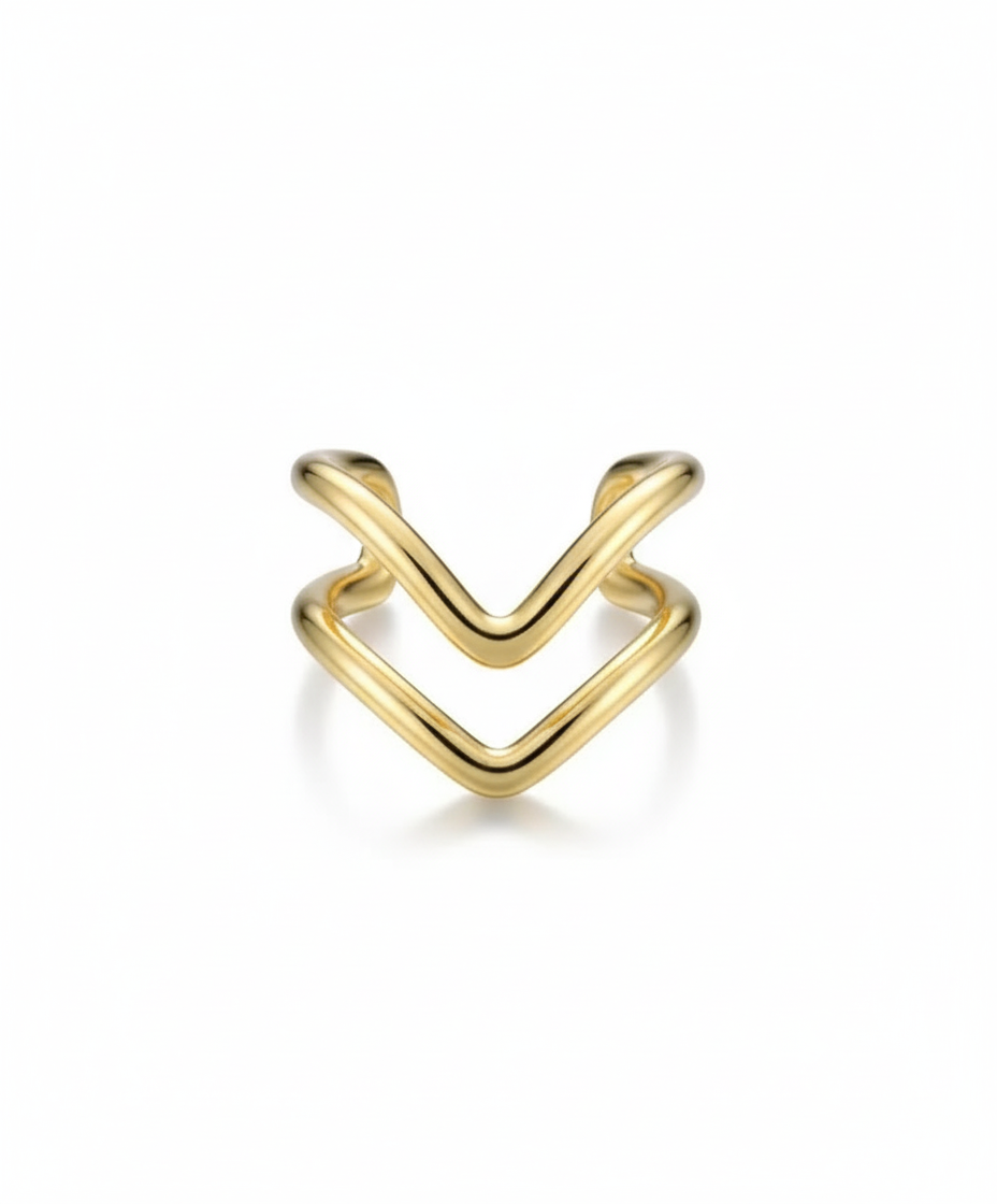 Double Spiral Anti Tarnish Ring