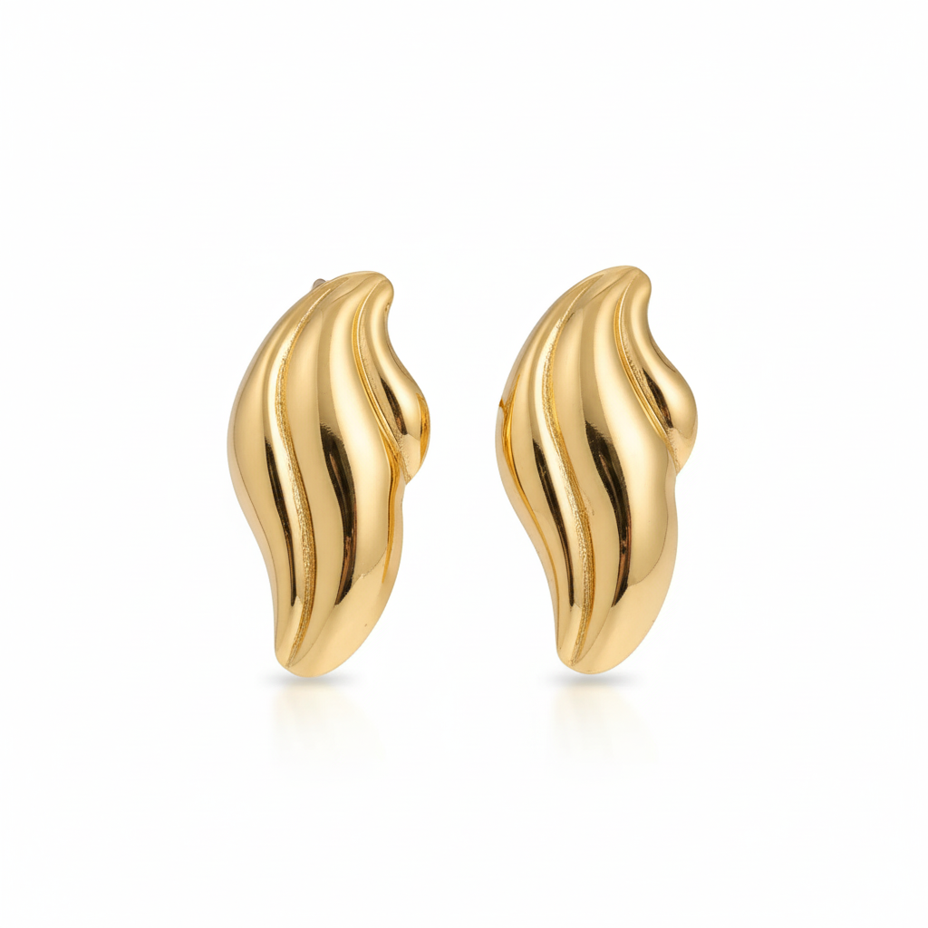 Saachu Bling - Anti Tarnish Flow Leaf Earrings