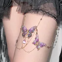 Saachu Bling - Purple Butterfly Body Chain