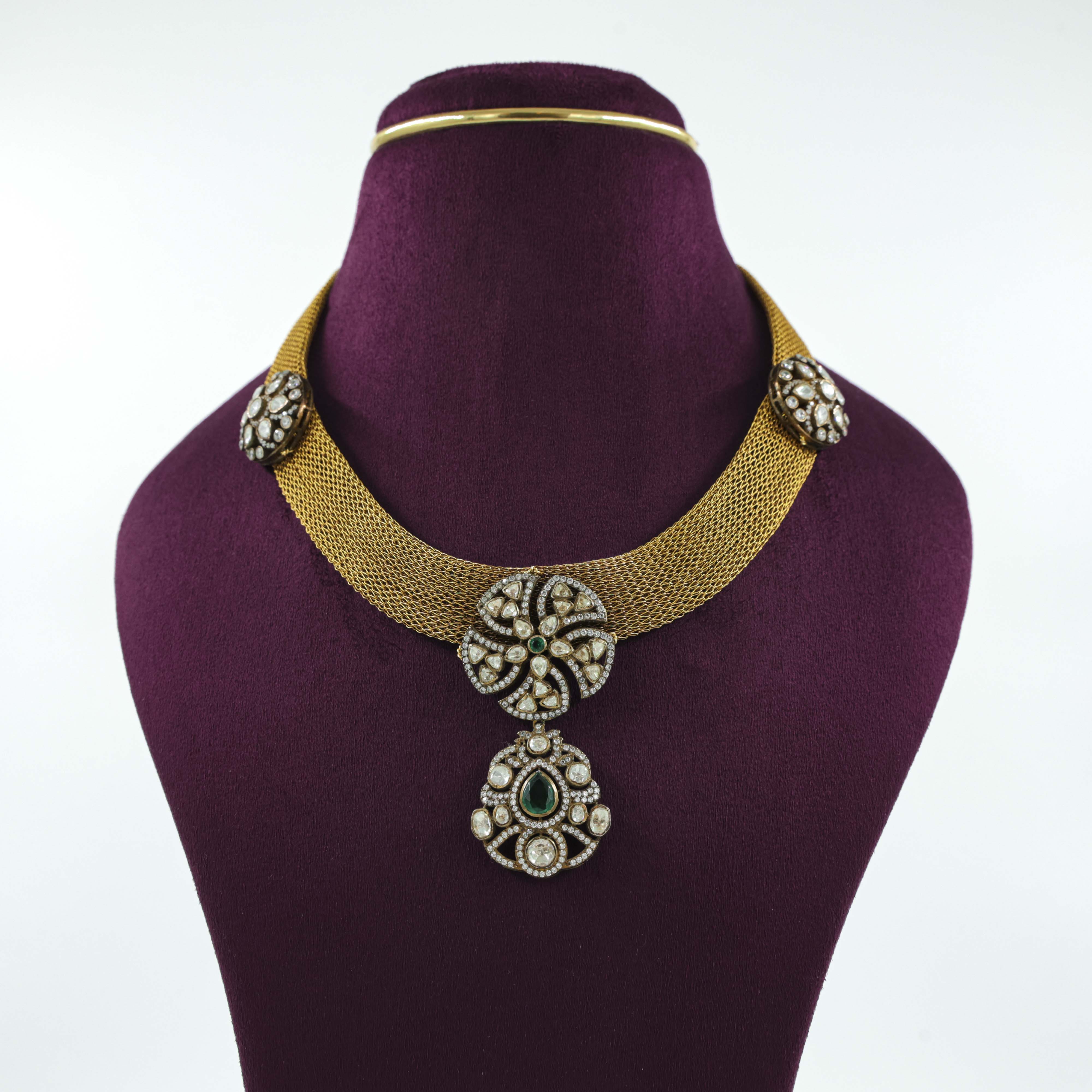 Saubhagya Jewellers - Gold Plated Designer Necklace