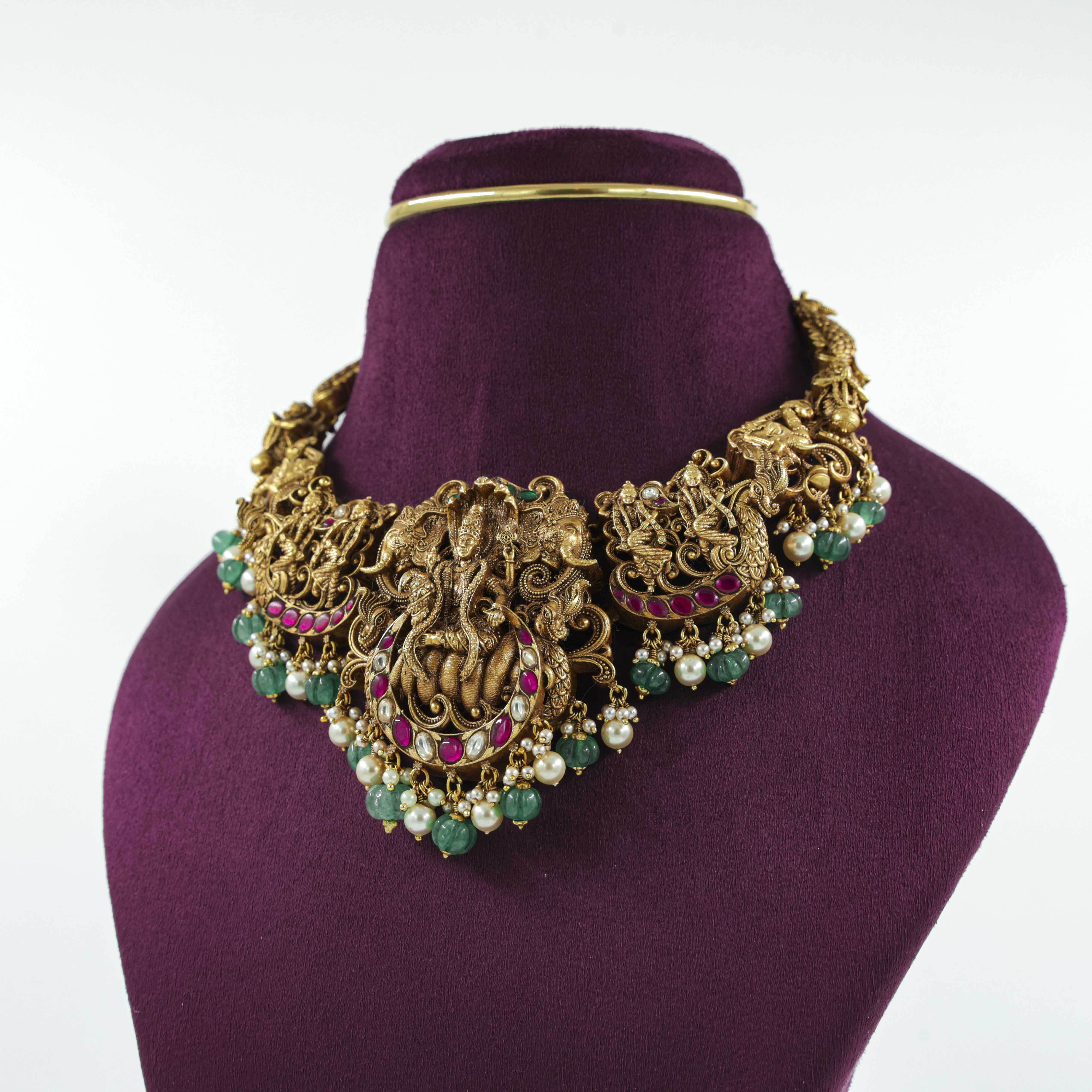 Saubhagya Jewellers - Gold Plated Designer Necklace