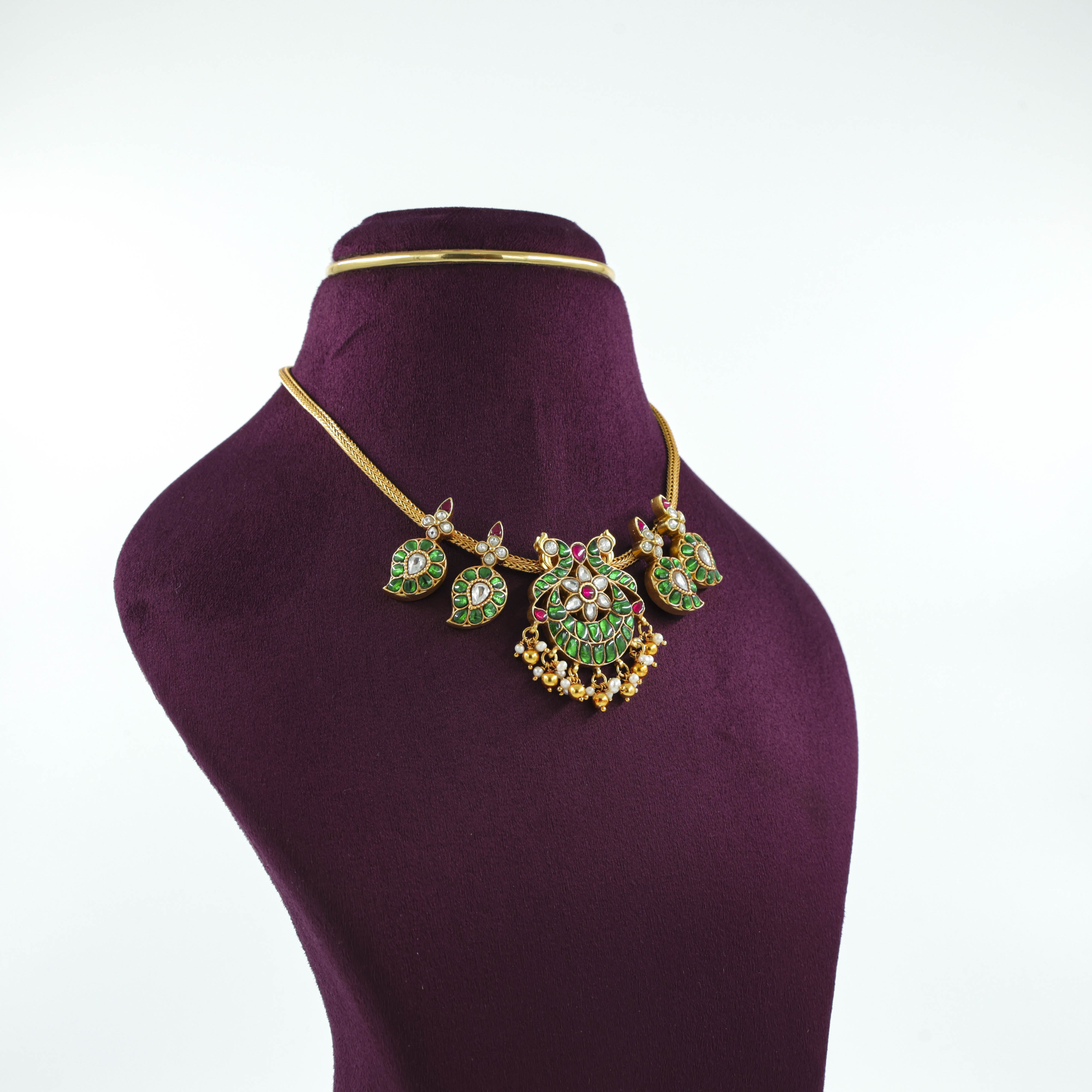 Saubhagya Jewellers - Gold Plated Fancy Necklace