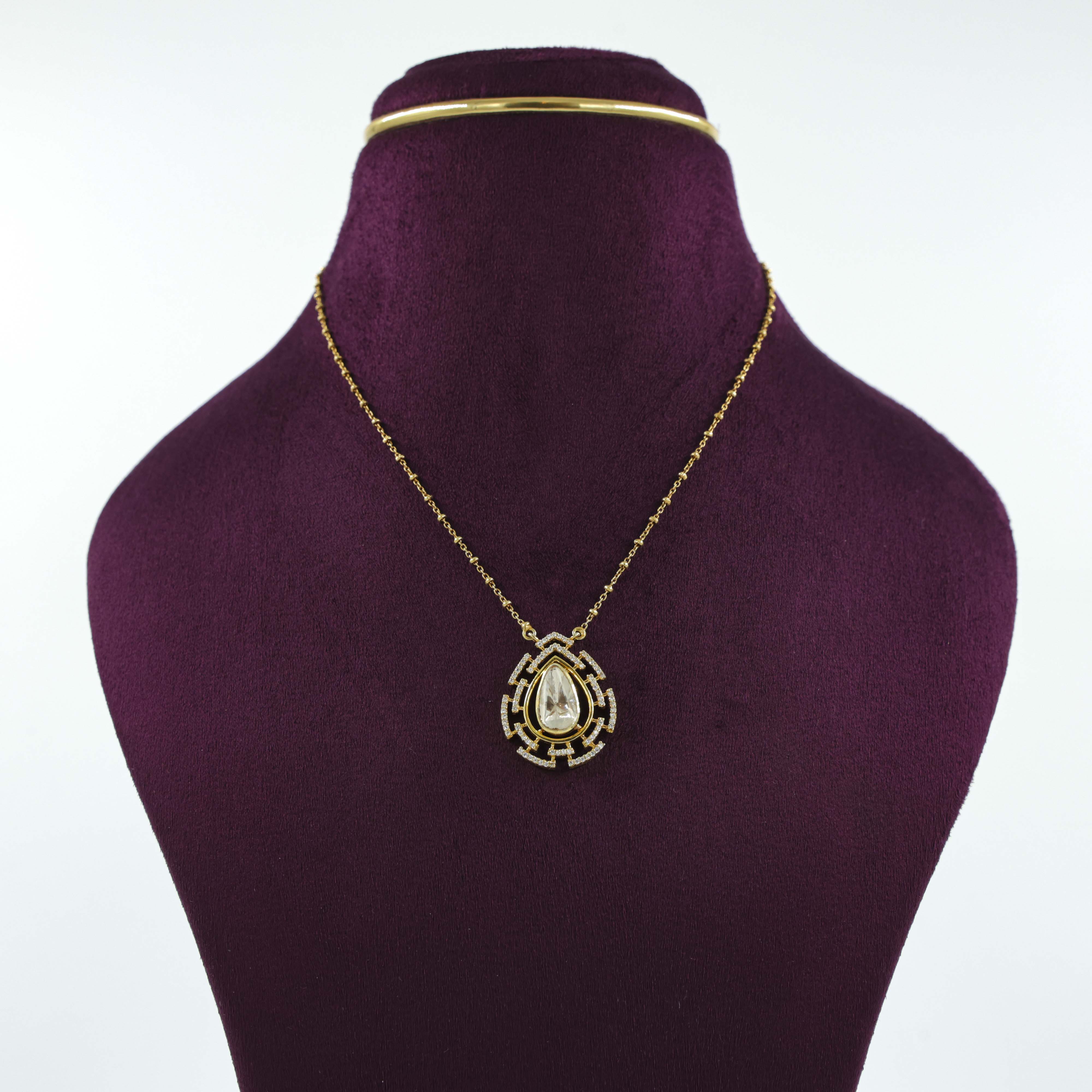 Saubhagya Jewellers - Gold Plated Fancy Necklace