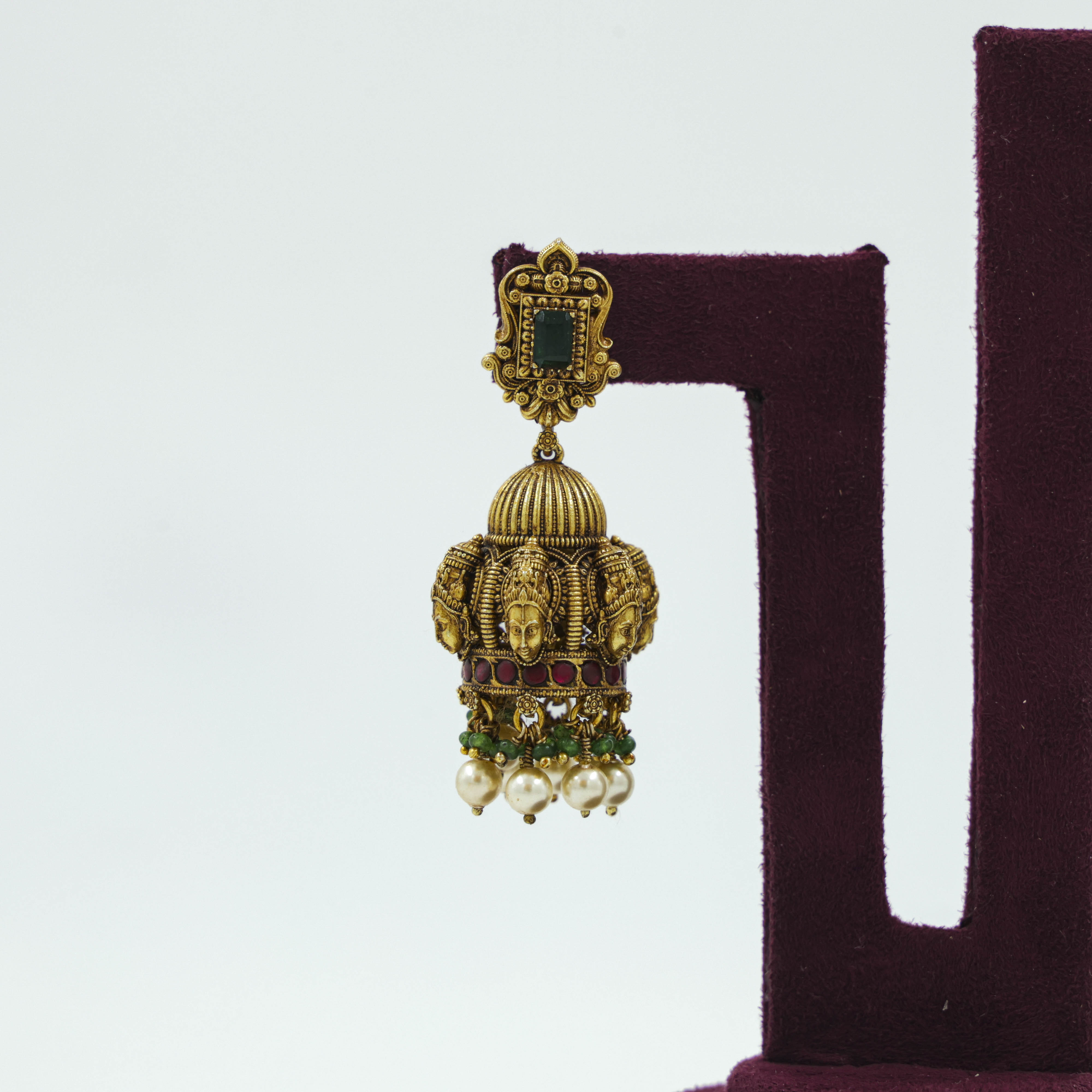 Saubhagya Jewellers - Emerald Chandbali
