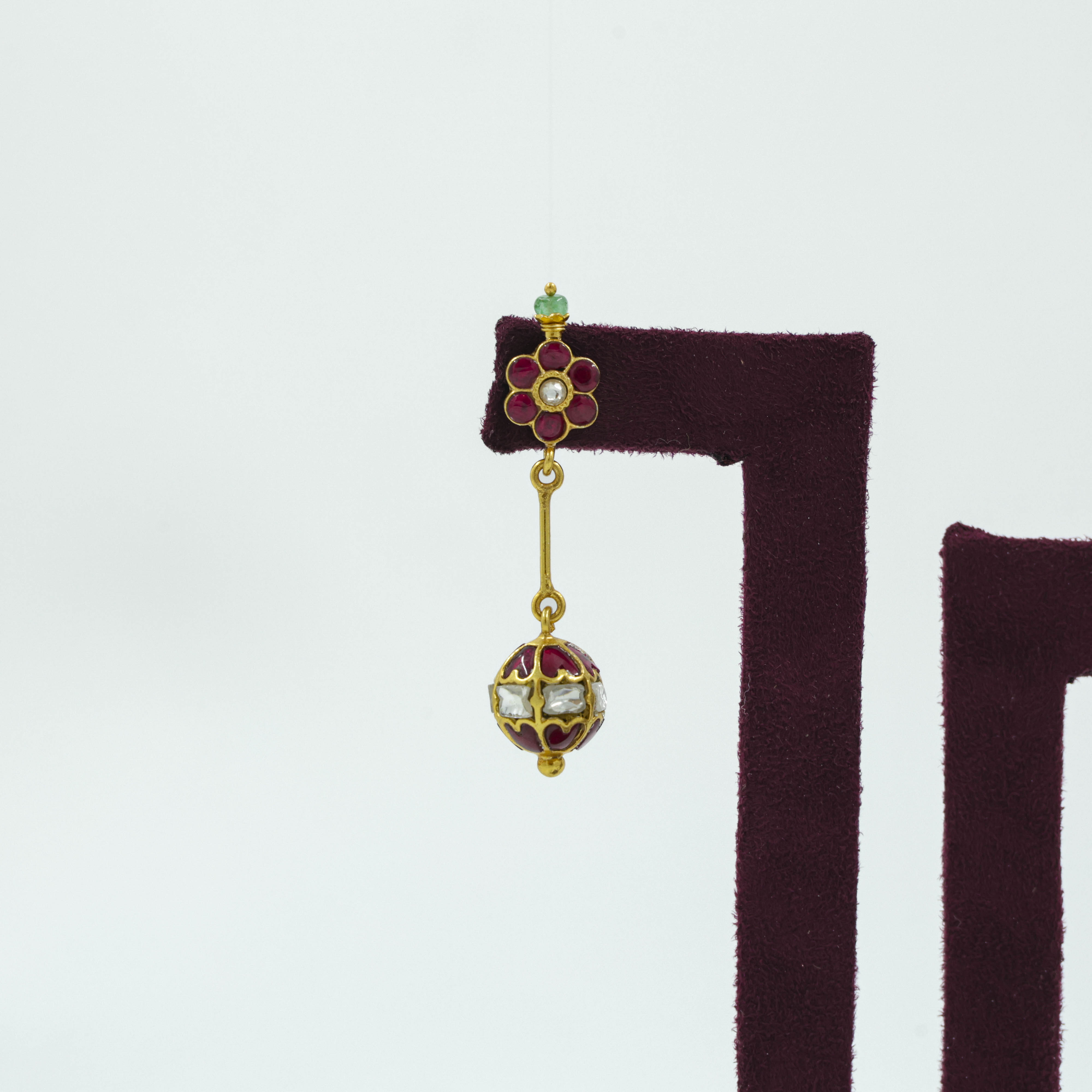 Saubhagya Jewellers - Drop Chandbali Earrings