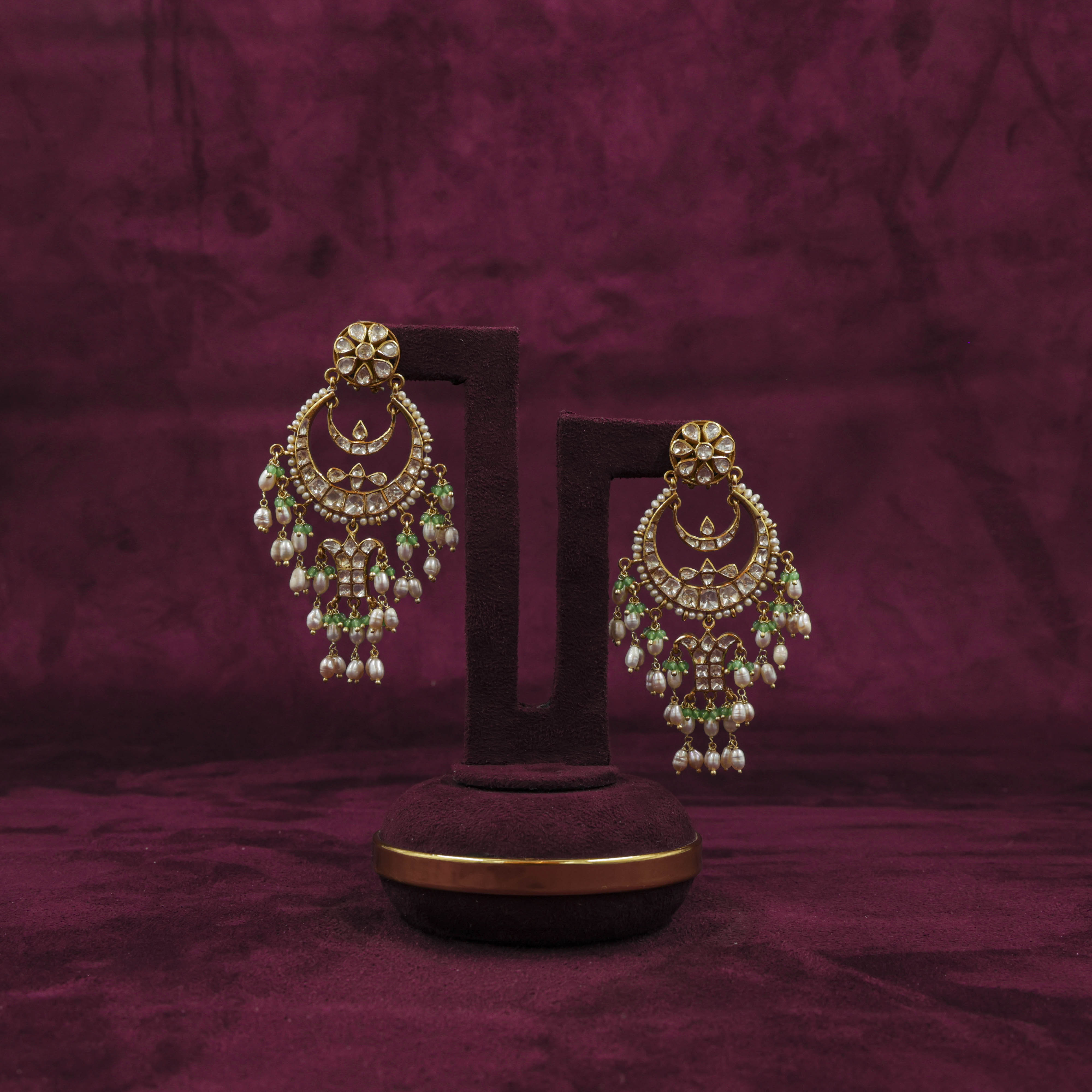 Saubhagya Jewellers - Pearl Drop Chandbali