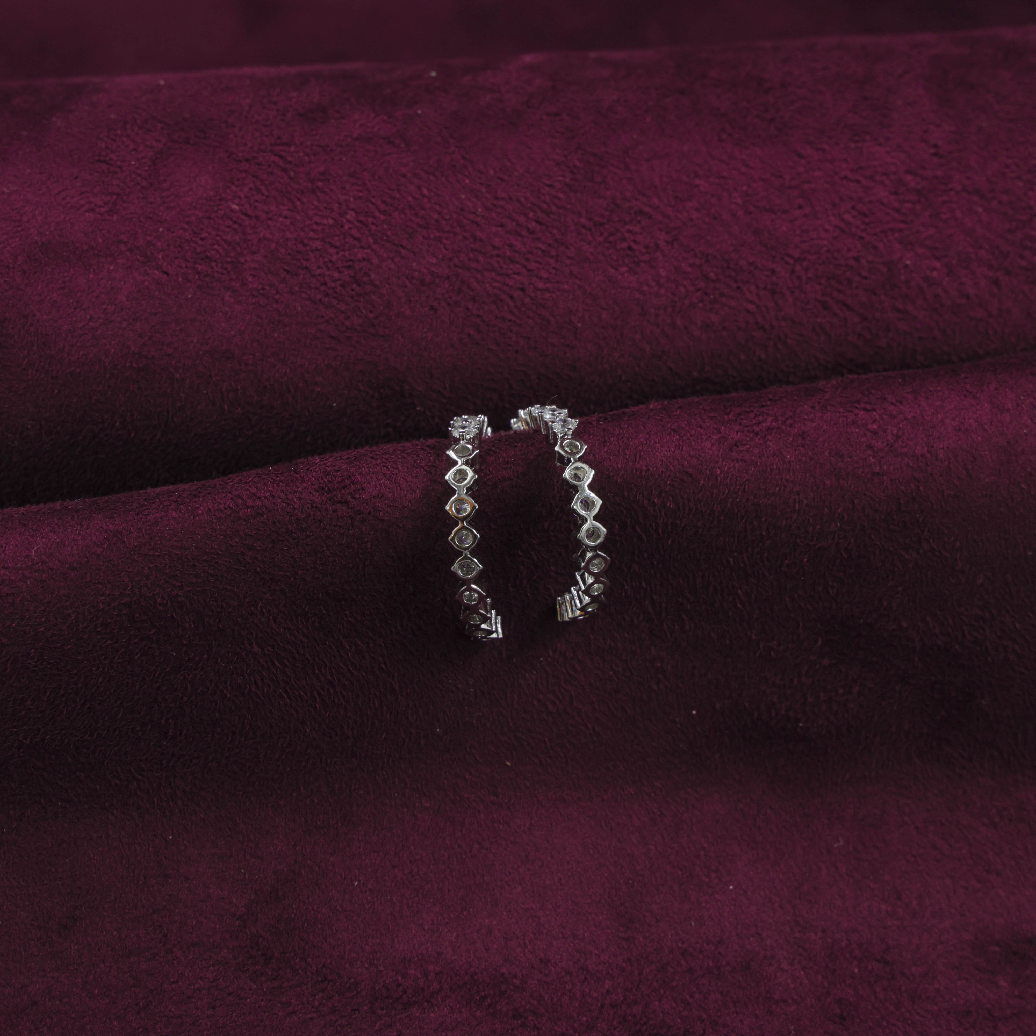 Saubhagya Jewellers - Diamond Chandbali Earrings