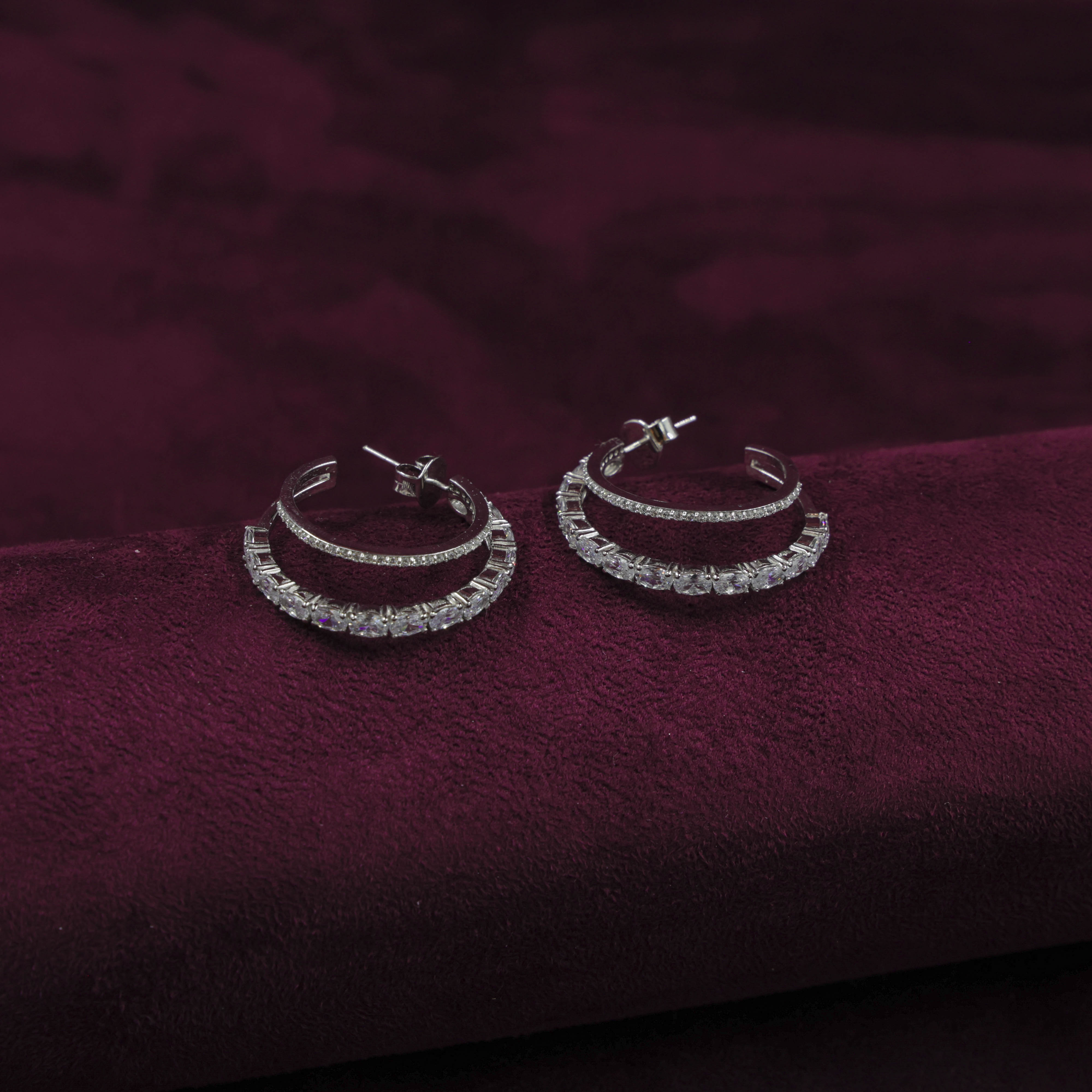 Saubhagya Jewellers - Diamond CZ Chandbali