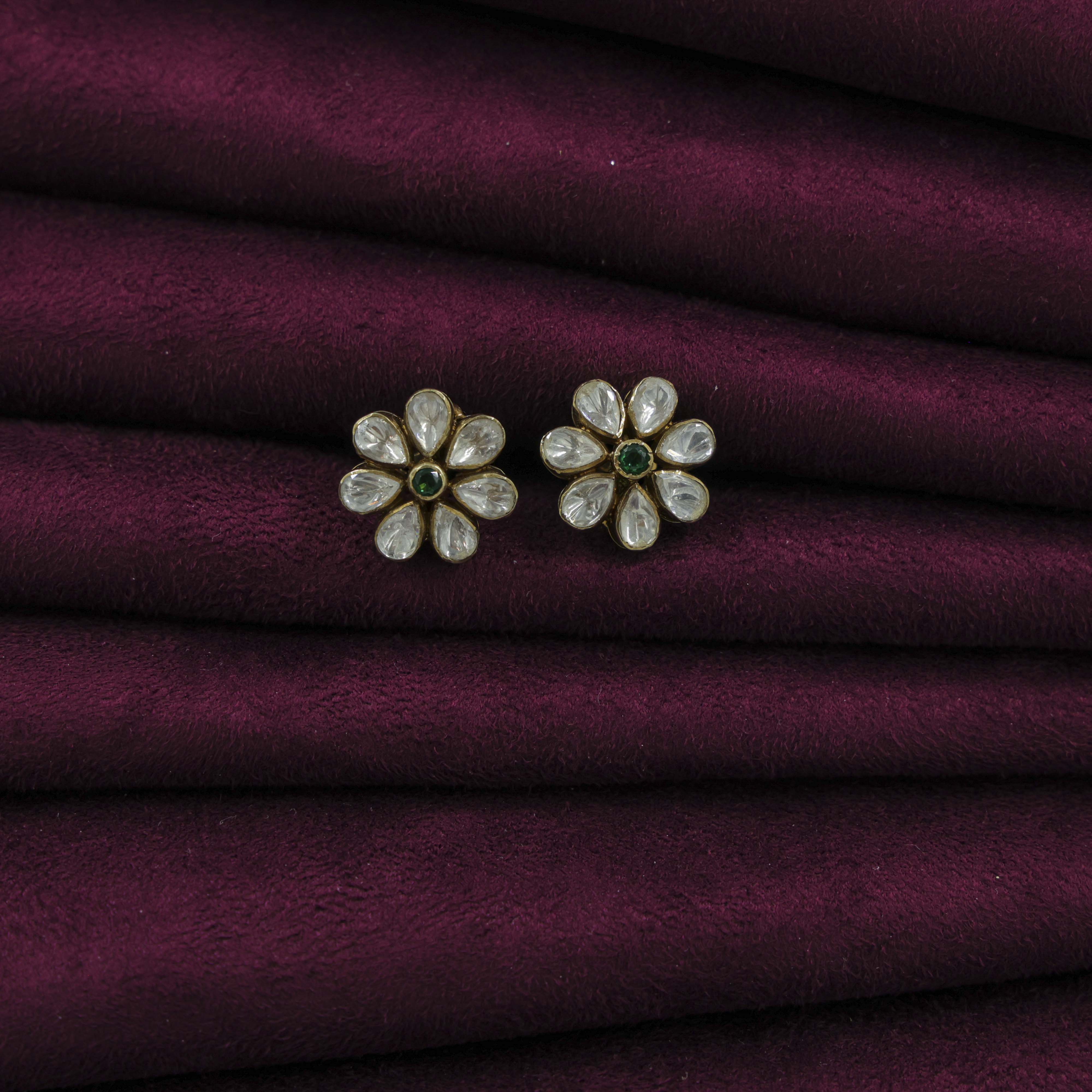 Saubhagya Jewellers - Clear Stone Chandbali