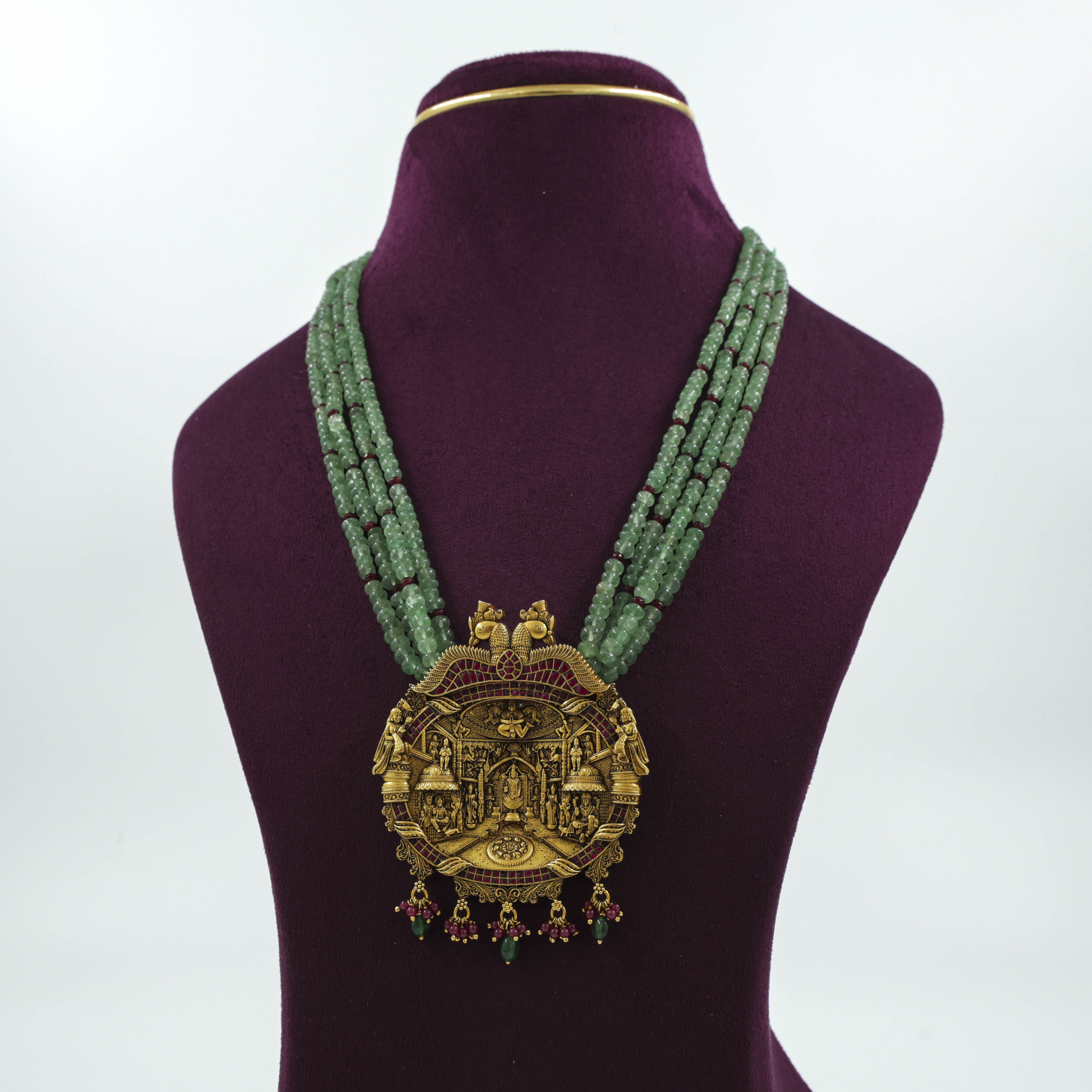 Saubhagya Jewellers - Gold Temple Necklace