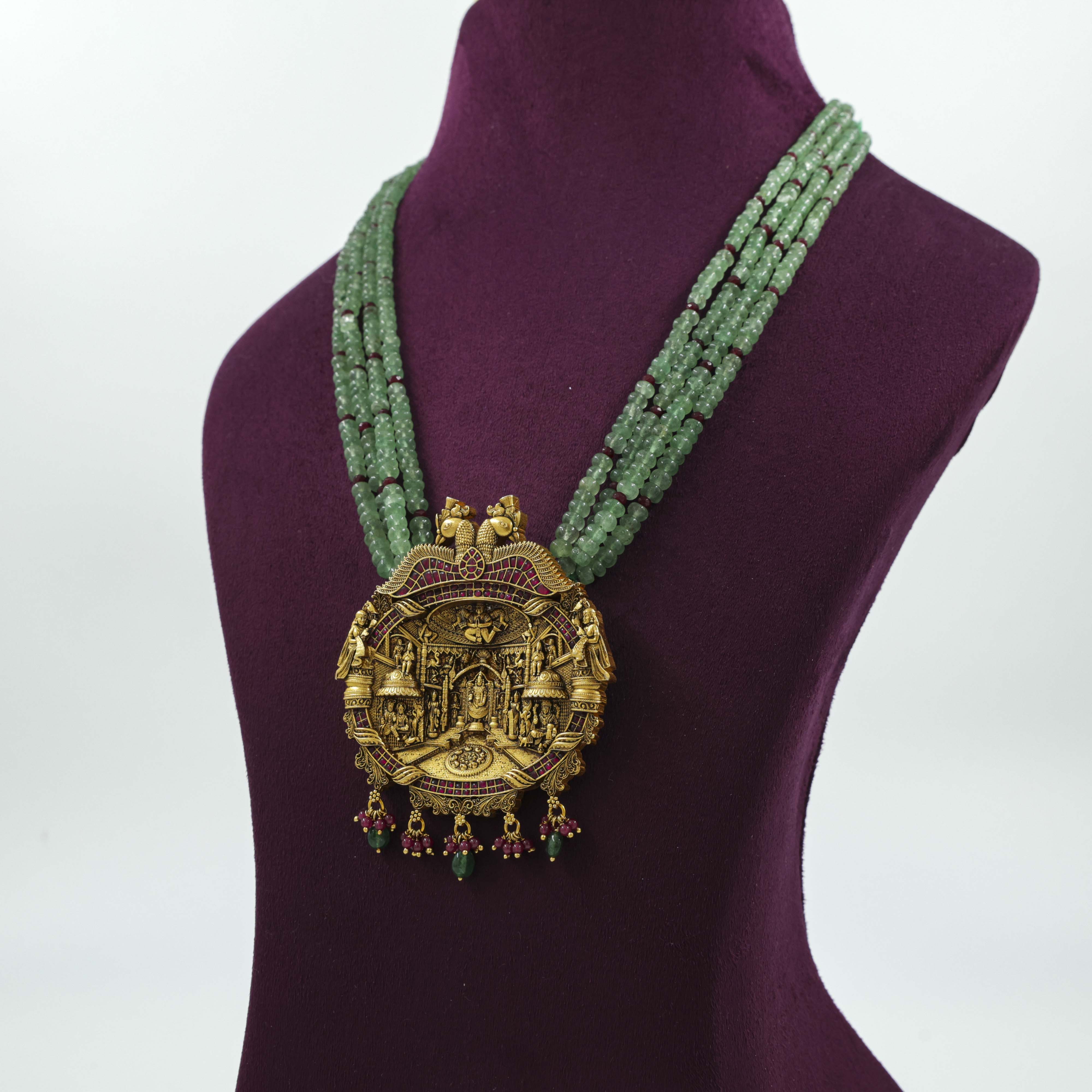 Saubhagya Jewellers - Gold Temple Necklace