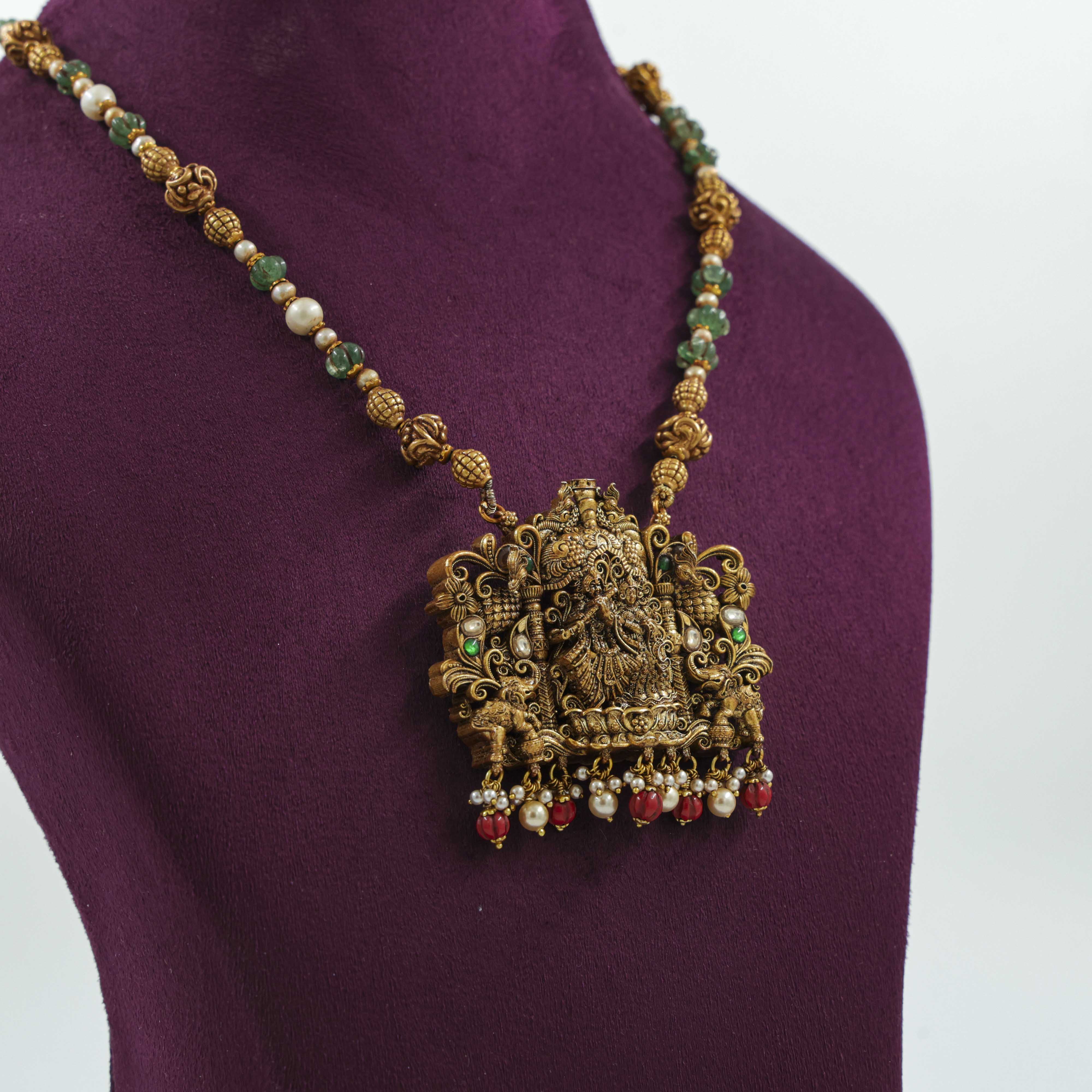 Saubhagya Jewellers - Temple Krishna Necklace