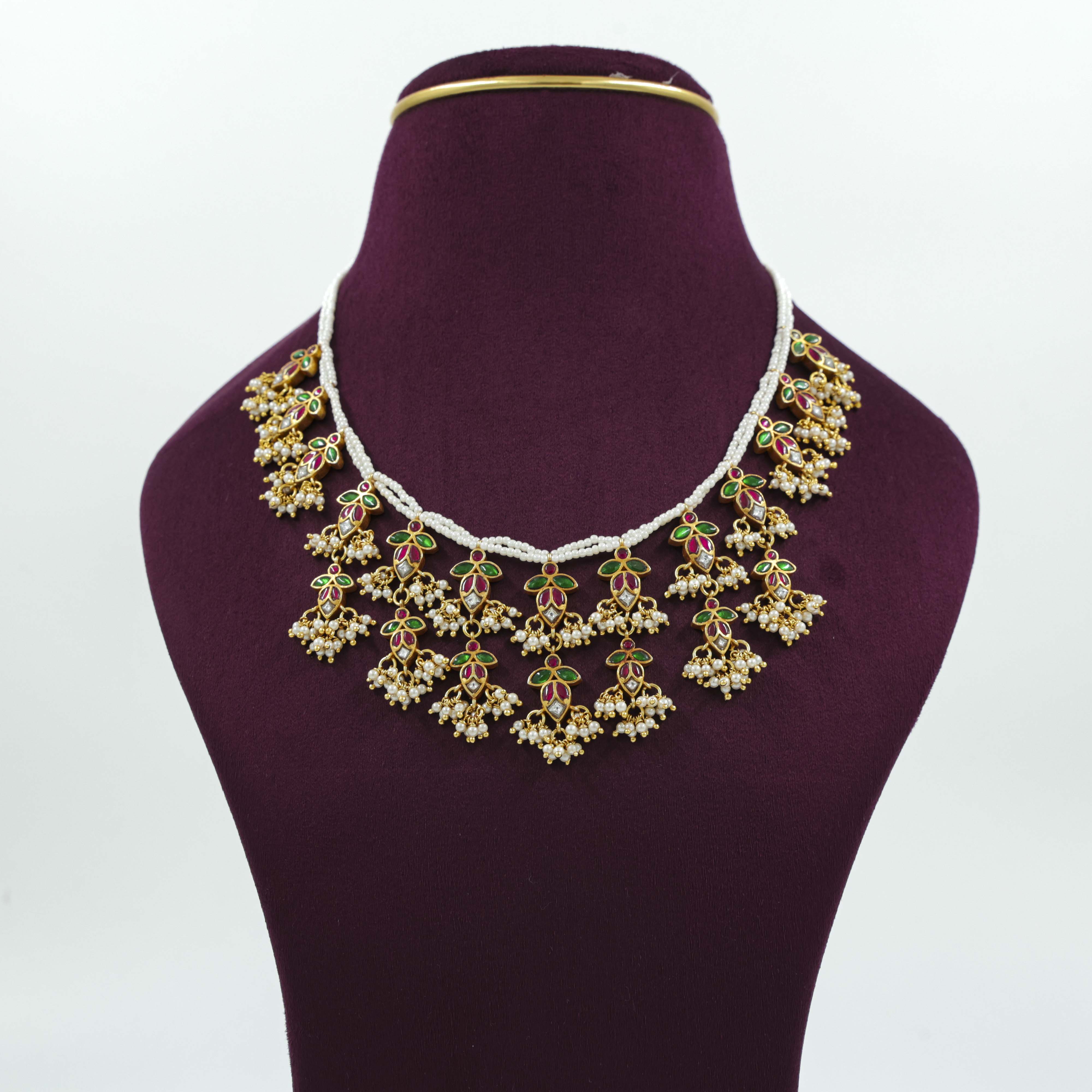 Saubhagya Jewellers - Temple Pearl Necklace