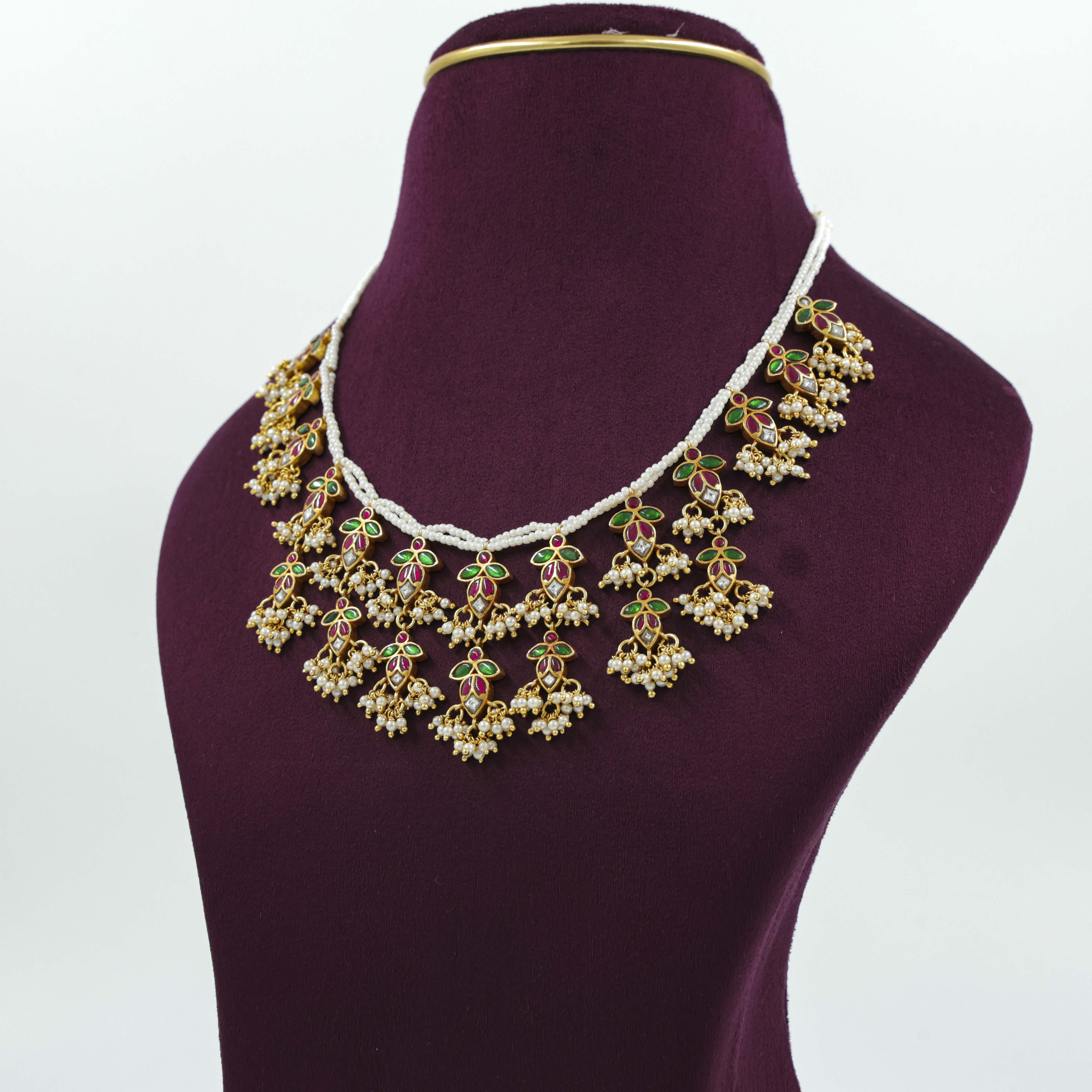 Saubhagya Jewellers - Temple Pearl Necklace