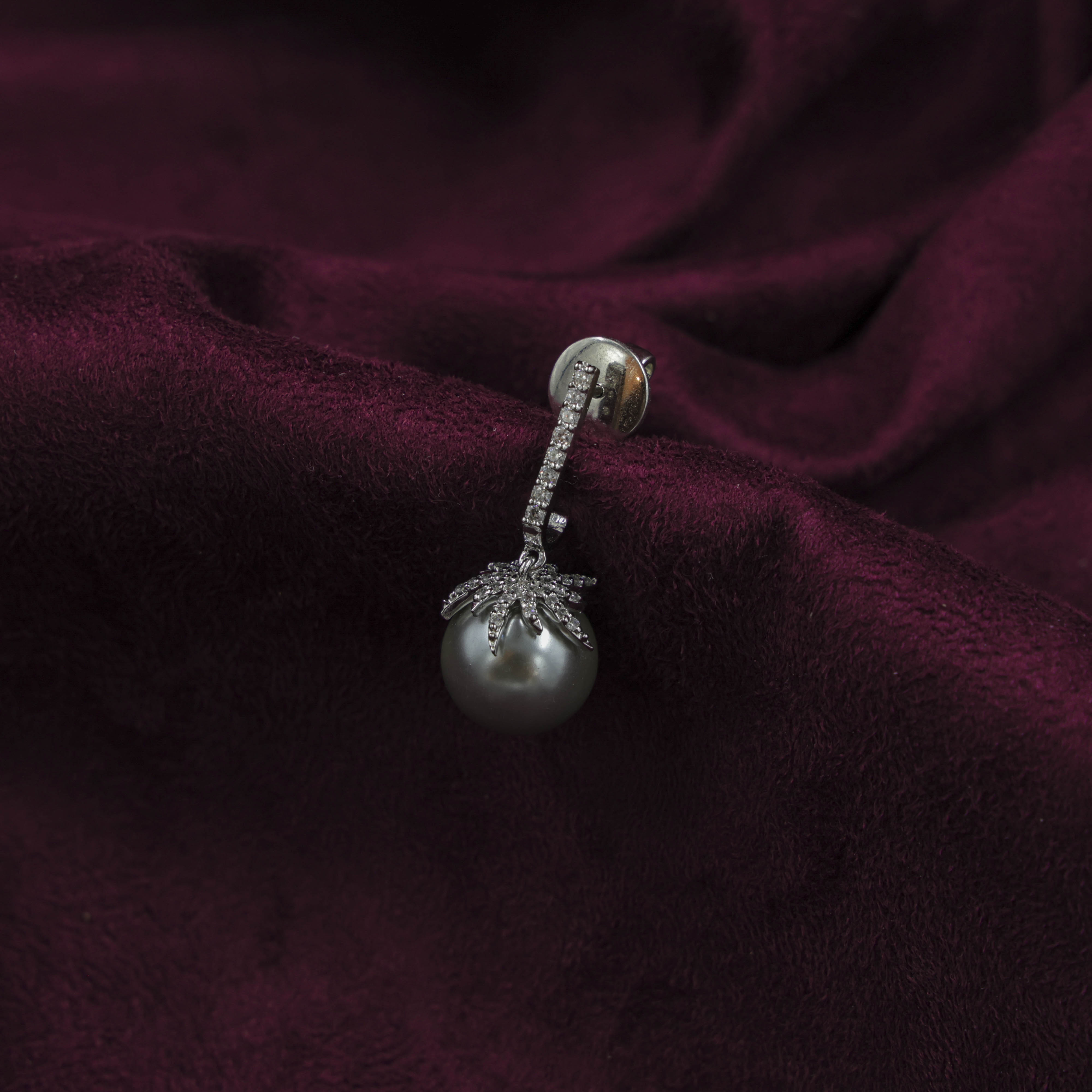 Saubhagya Jewellers - Pearl Chandbali Earrings
