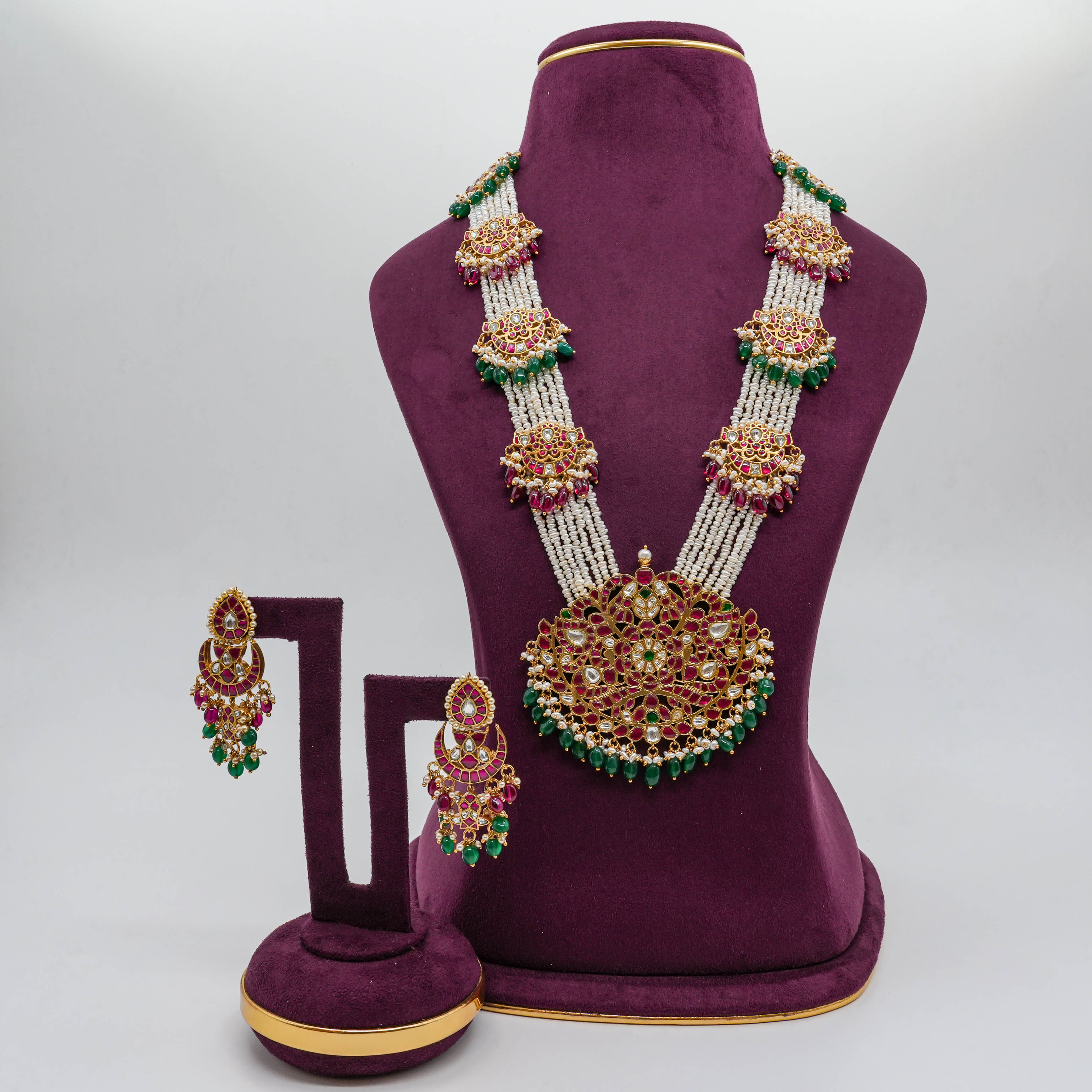 Kundan Pearl Haram Set