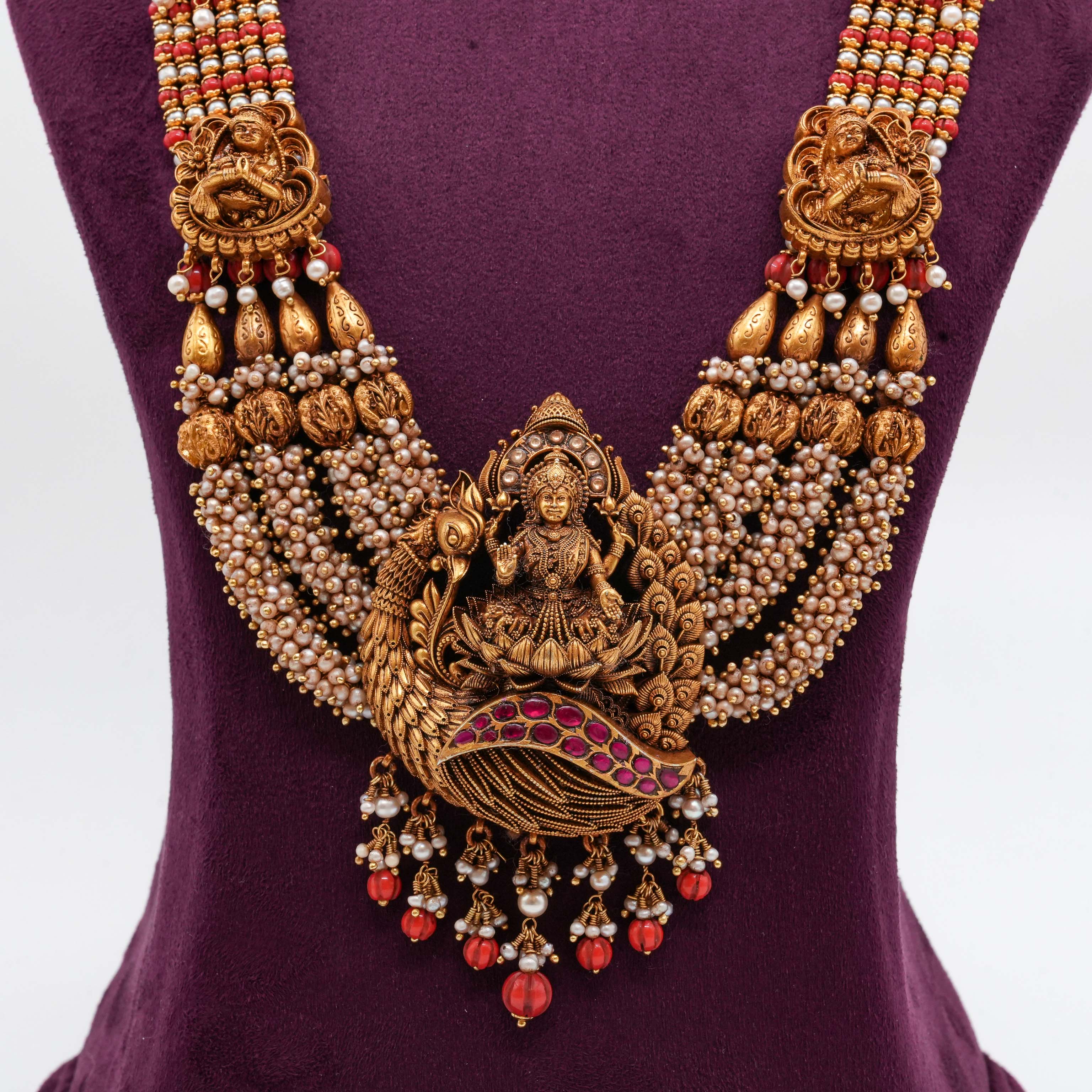 Goddess Lakshmi Peacock Haram
