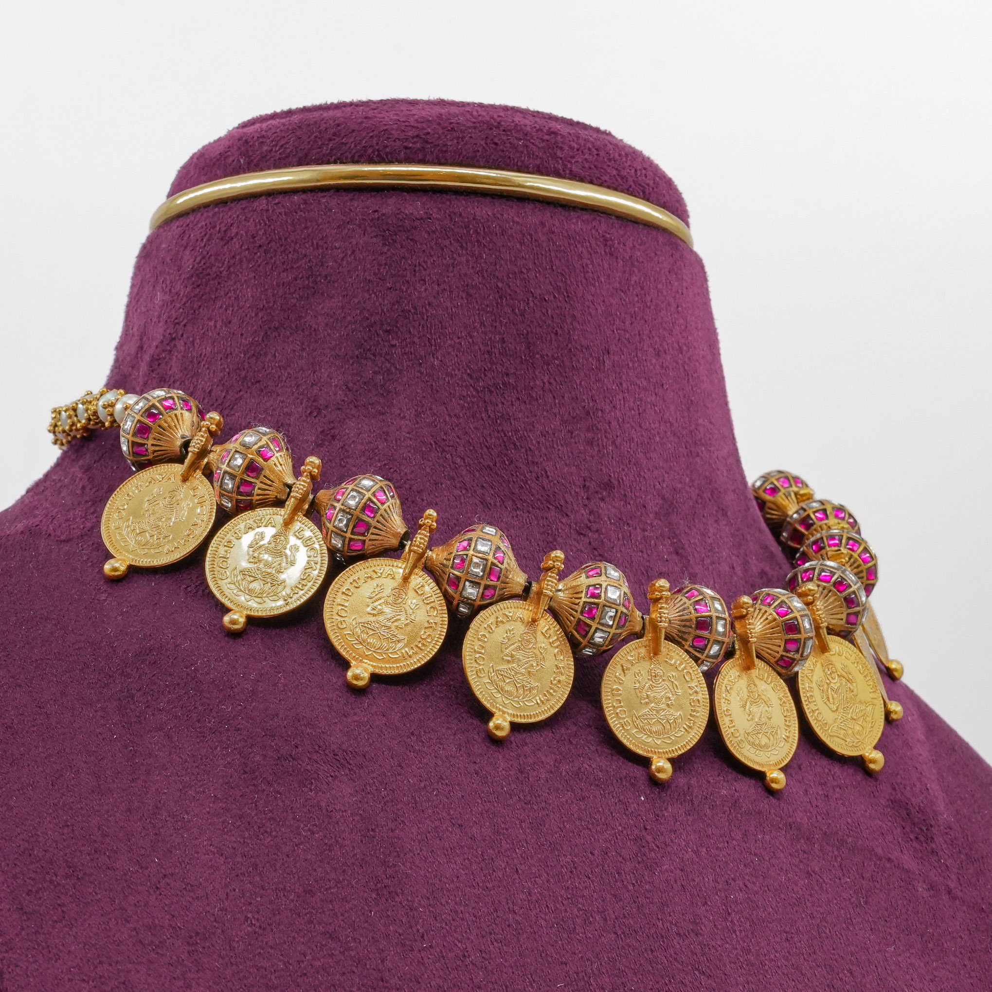 Saubhagya Jewellers - Lakshmi Coin Necklace Set