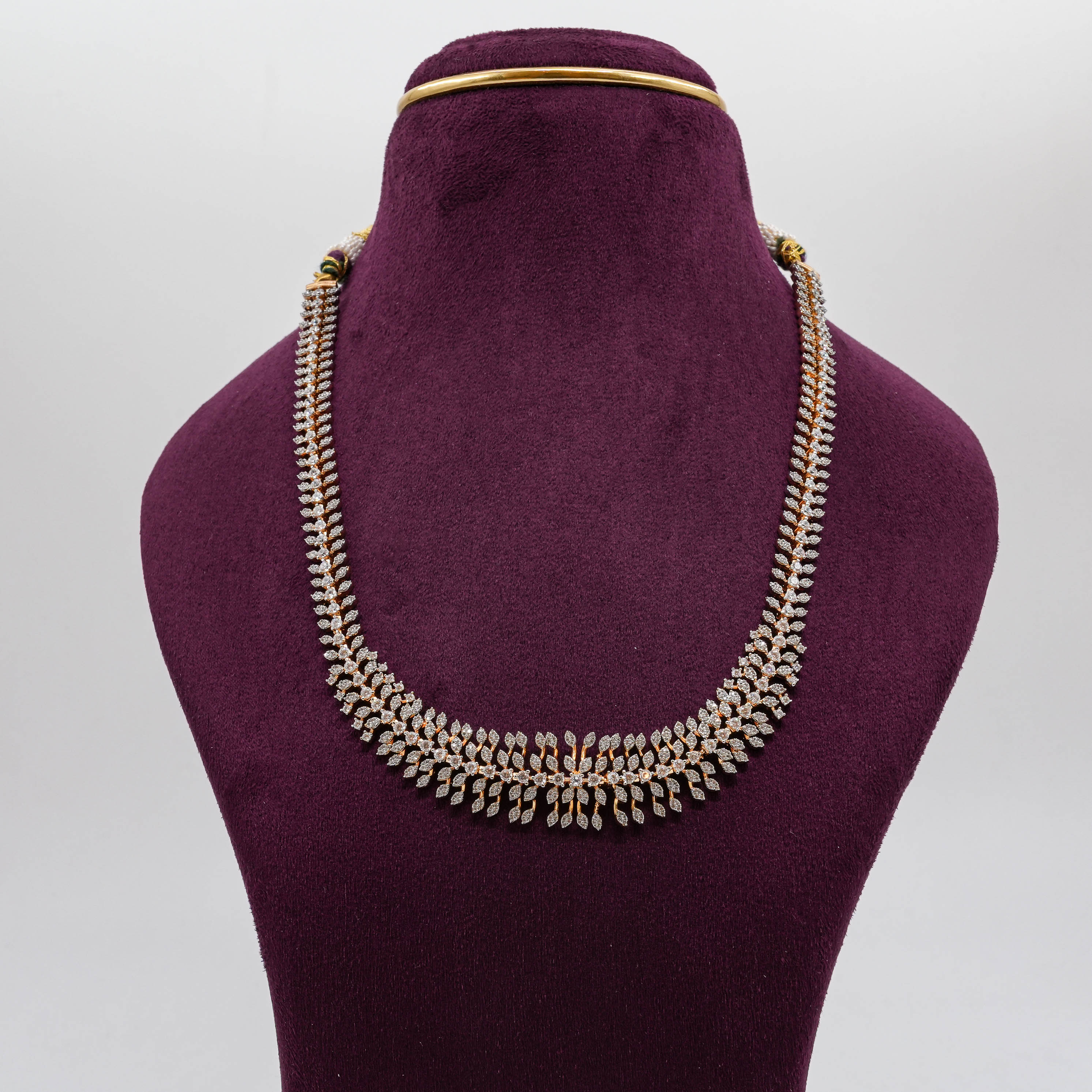 Leaf CZ Necklace
