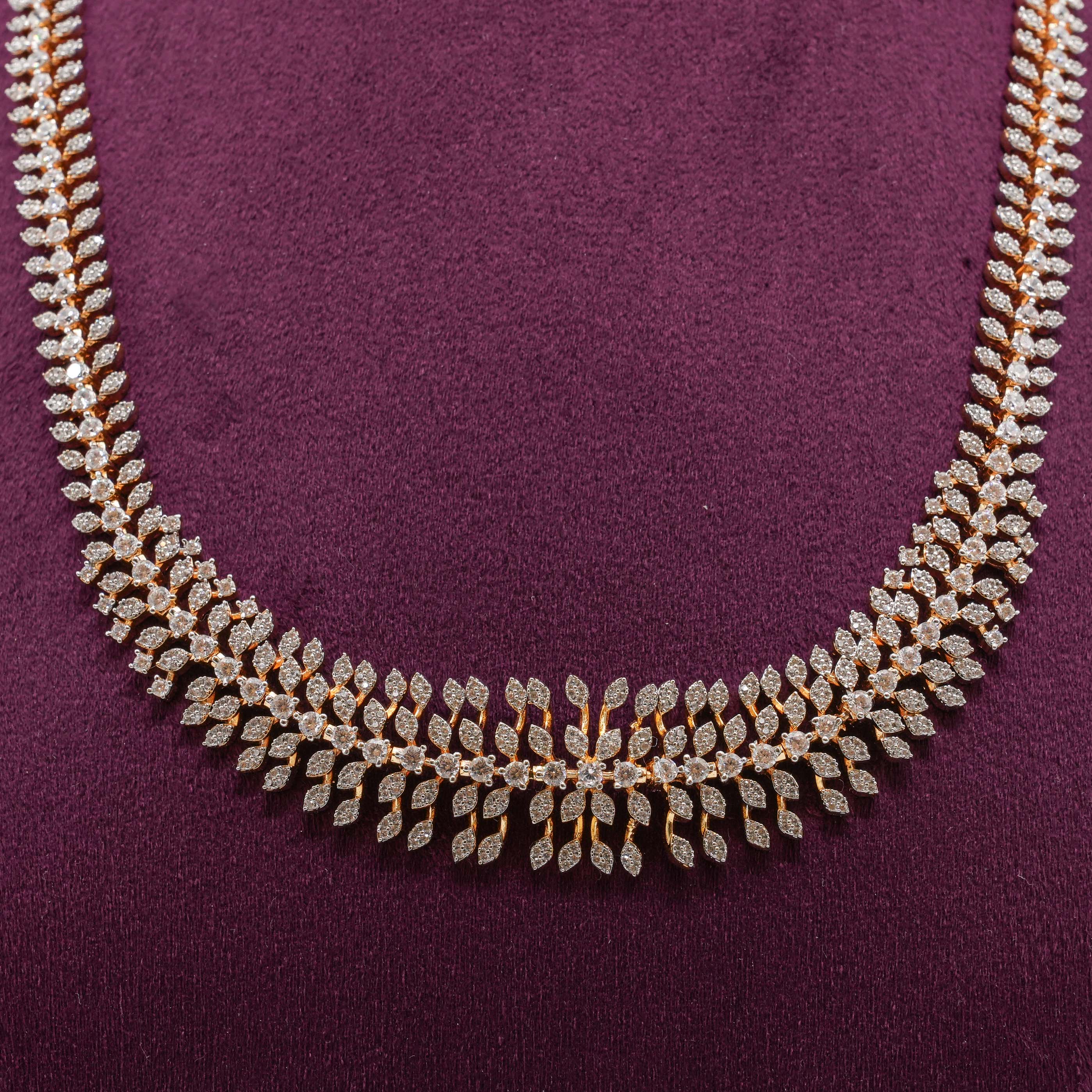 Leaf CZ Necklace